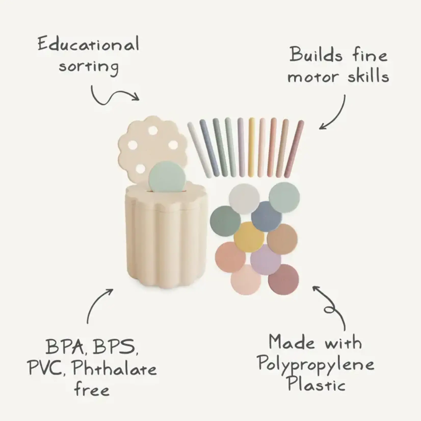 Mushie Mushie - Coin & Tube Sorting Set