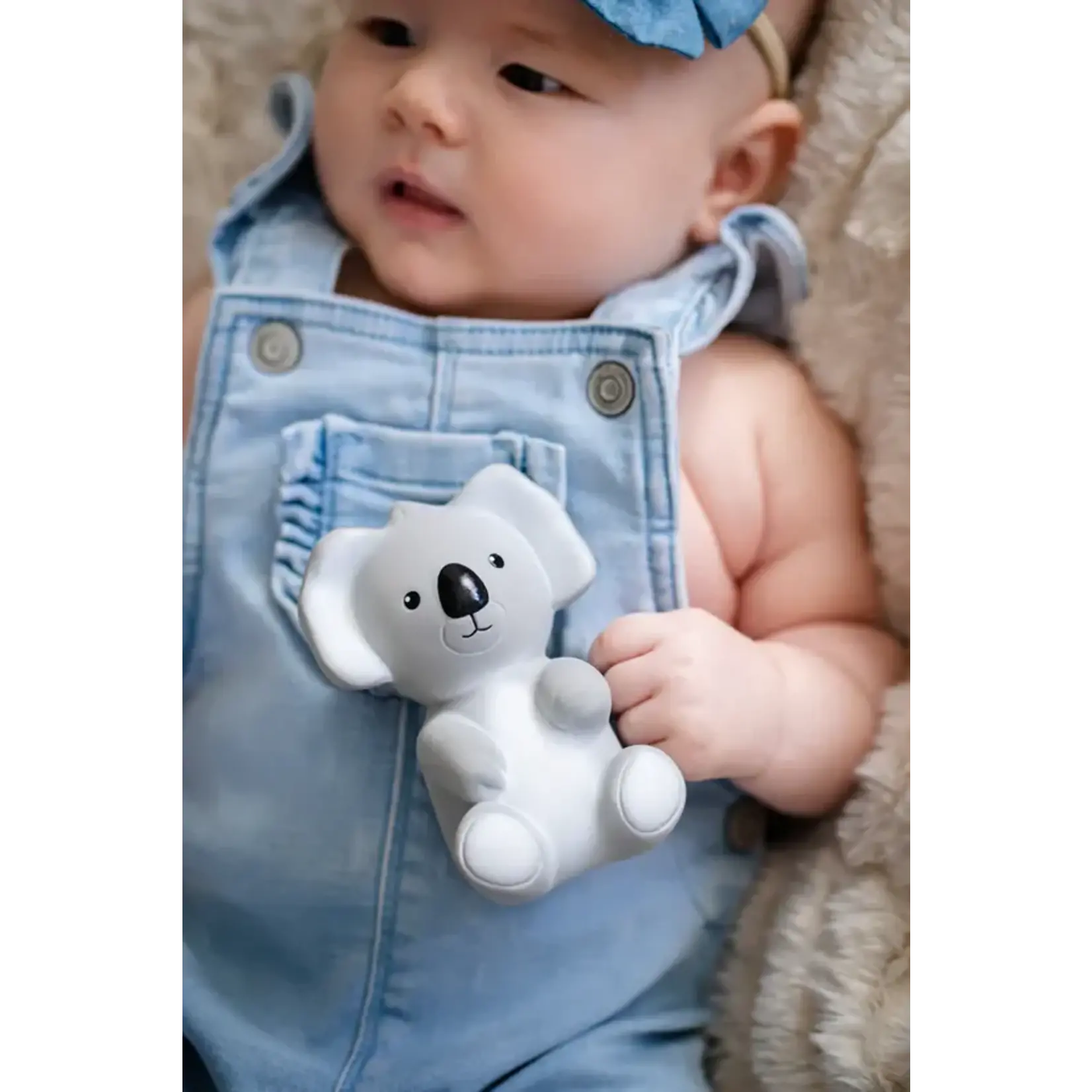 Tikiri Tikiri - MIJN EERSTE SAFARIDIERTJE - KOALA, in natuurlijk rubber, met belletje 0+