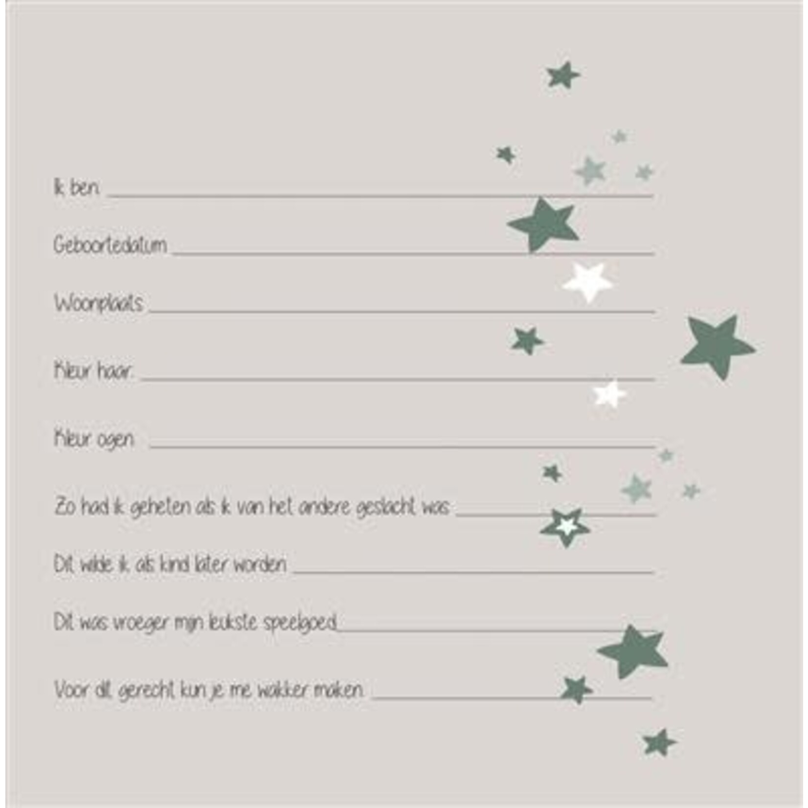 JEP! kids Jep Kids - Babyshower Boek Zand