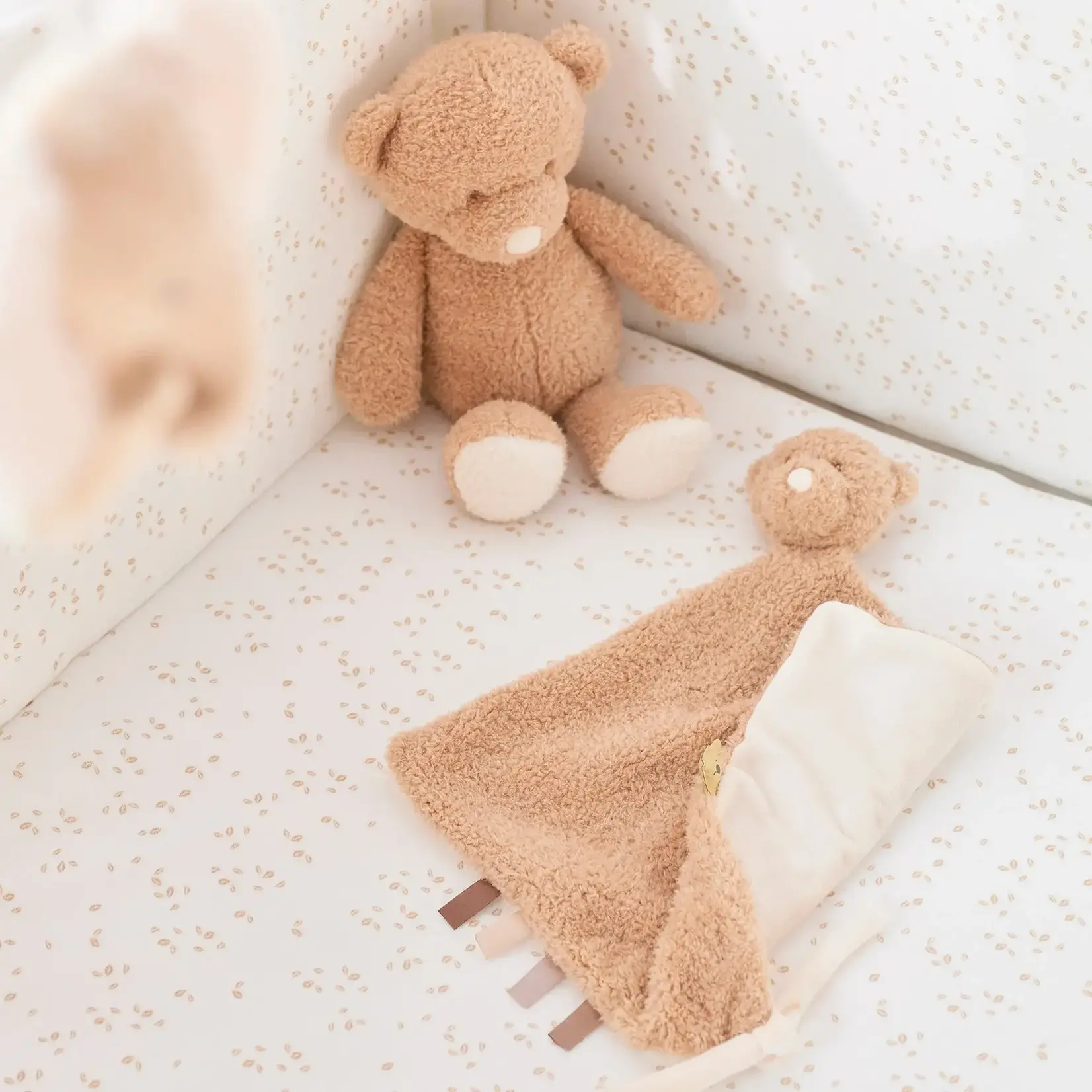 Nattou Nattou - Maxi Knuffeldoekje Beer Teddy Karamel 35 cm