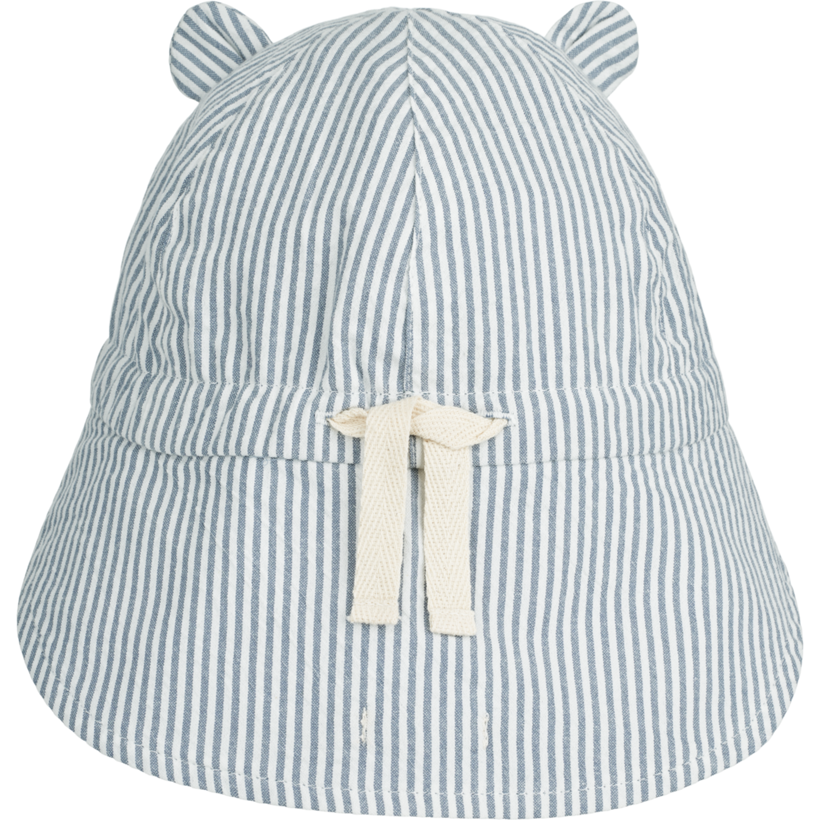 Liewood Liewood - Gorm Reversible Seersucker Sun Hat With Ears Y/D stripe: Blue wave/creme de la creme