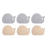 Filibabba Mini Siliconen Badmatjes 6 stuks Whale Blue Mix