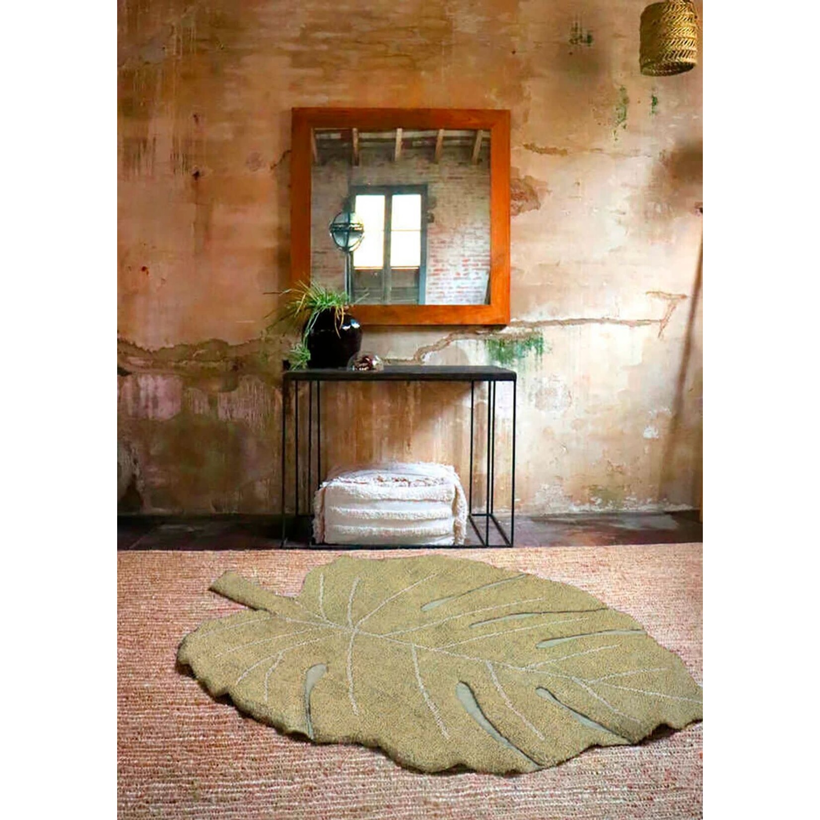 Lorena Canals Lorena Canals Washable Rug Monstera Olive 120x180