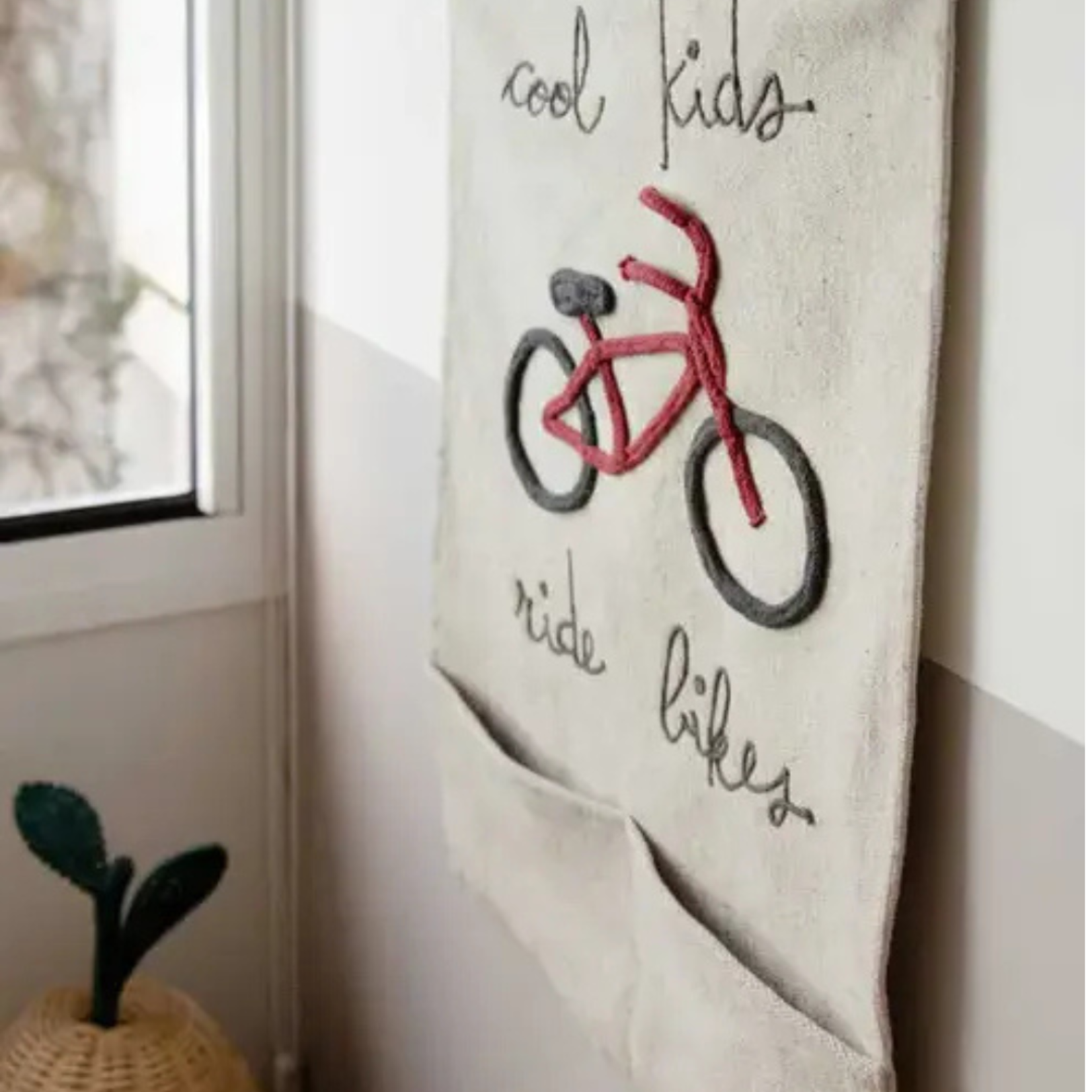 Lorena Canals Lorena Canals - Wall Pocket Hanger 'Cool Kids Ride Bikes' 45x70 cm