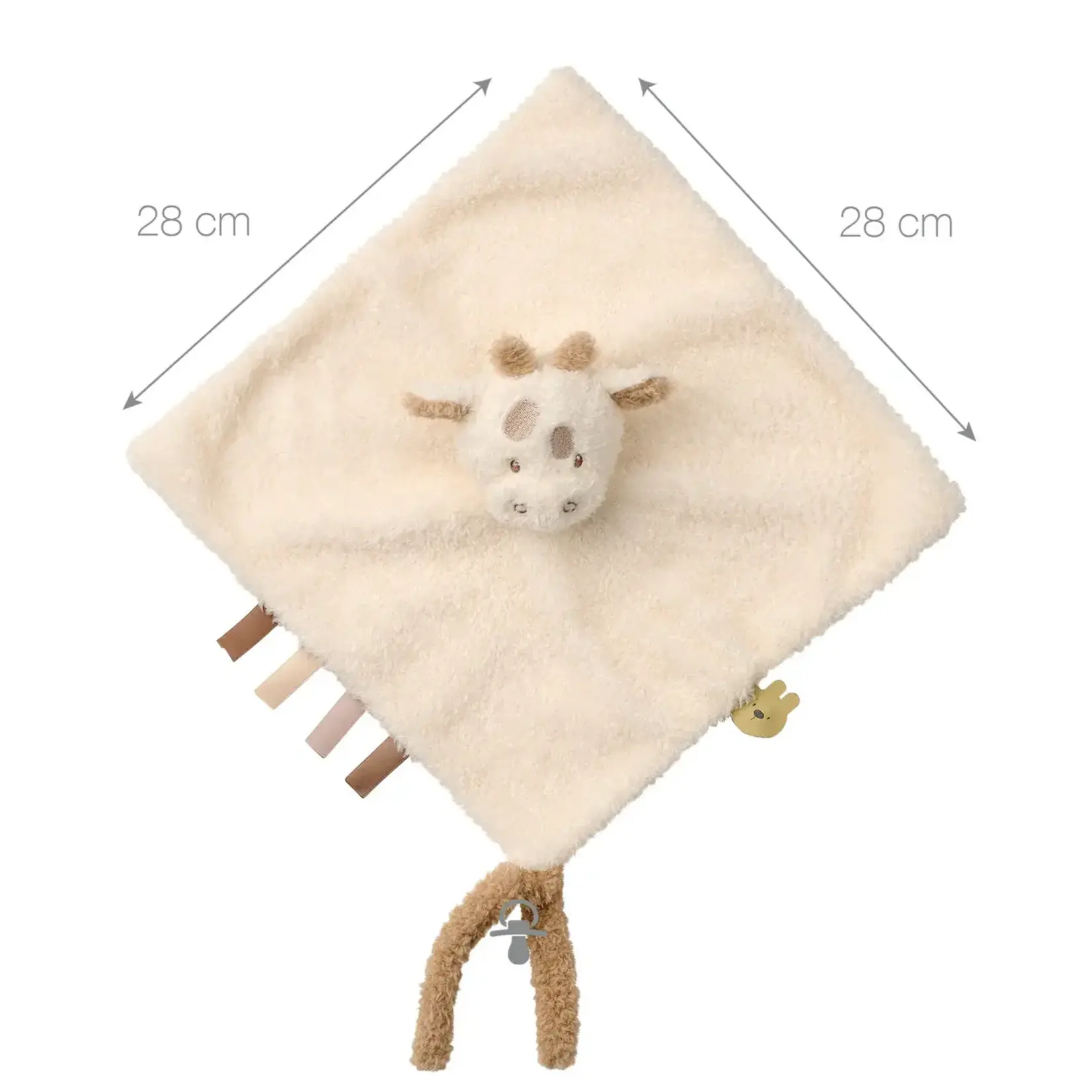 Nattou Nattou - Knuffeldoekje Giraf - 39 cm - Teddy Ecru