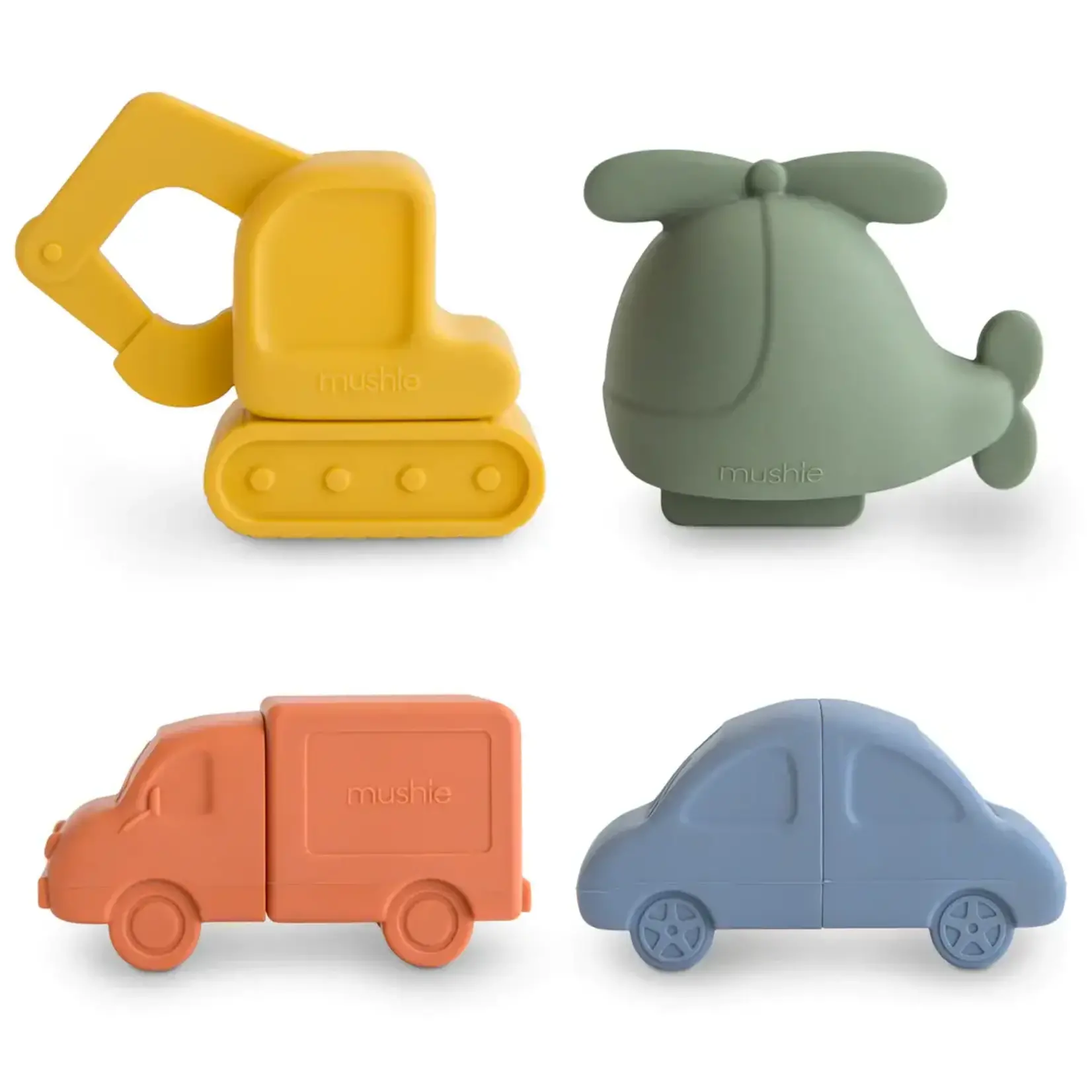 Mushie Mushie - Bath Play Set 4-Pack Vehicles