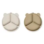 Liewood Liewood - Stacy divider suction plate 2-pack Sandy / Oat