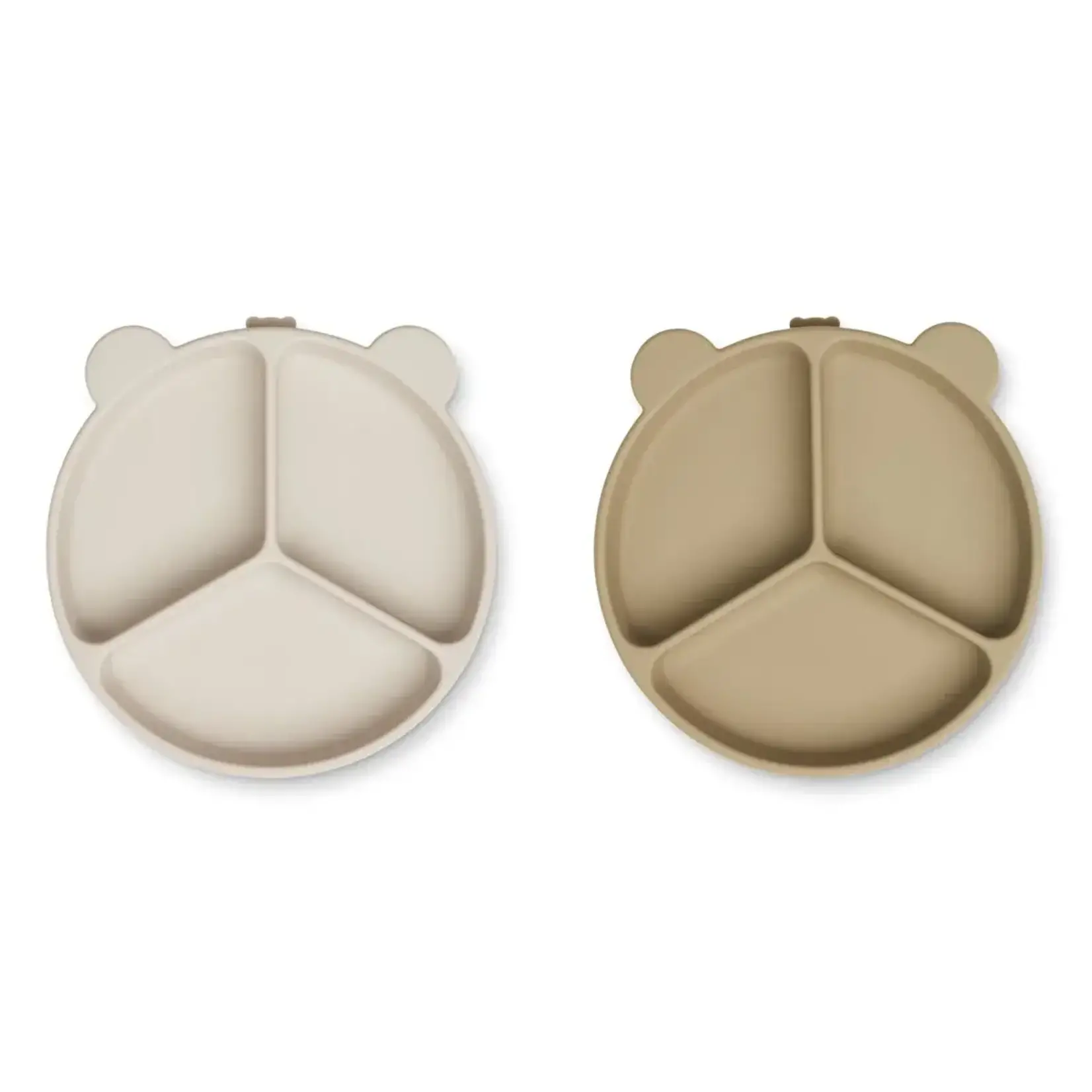Liewood Liewood - Stacy divider suction plate 2-pack Sandy / Oat