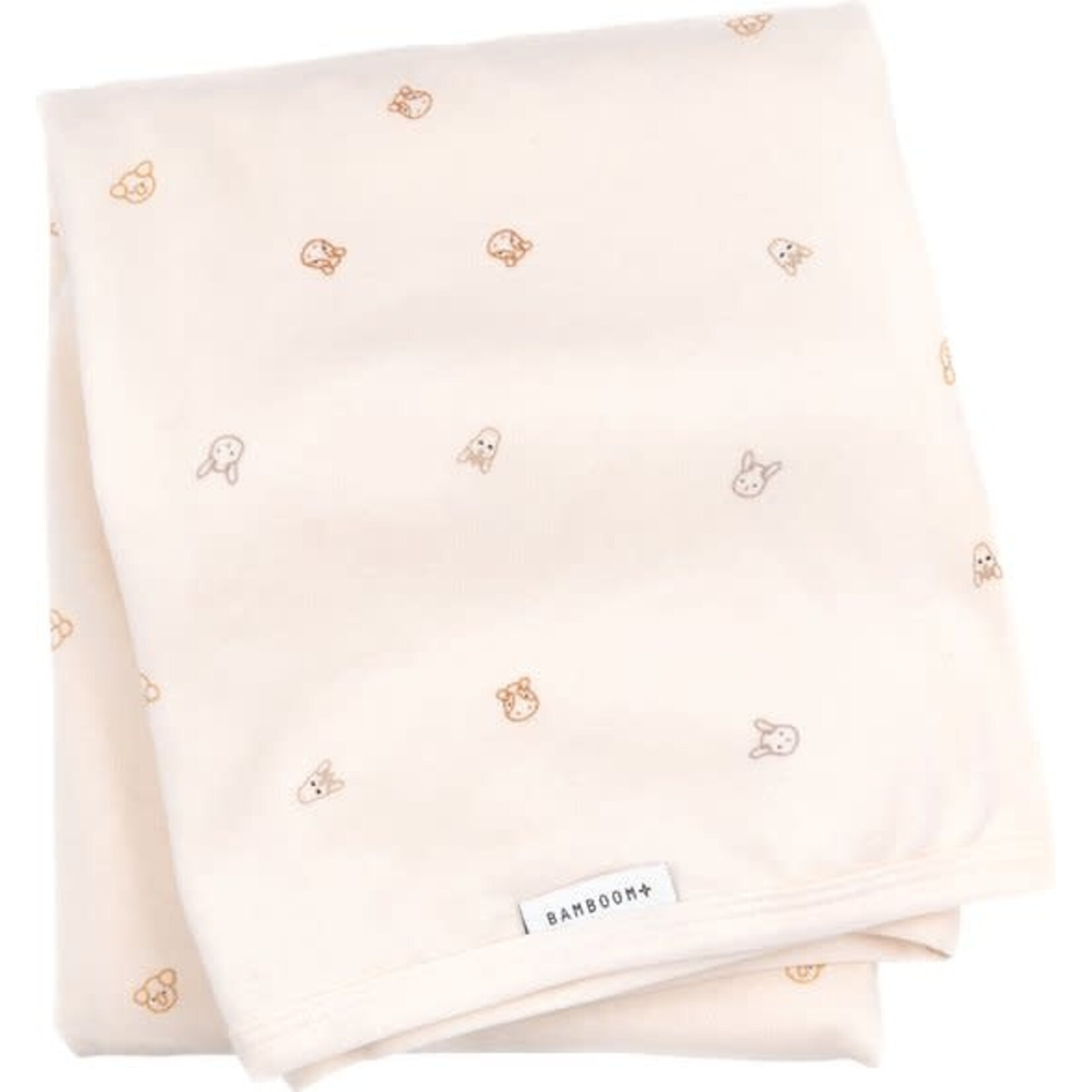 Bamboom Bamboom -  Wiegdeken 100x75 - 6 mousseline lagen Animal friends