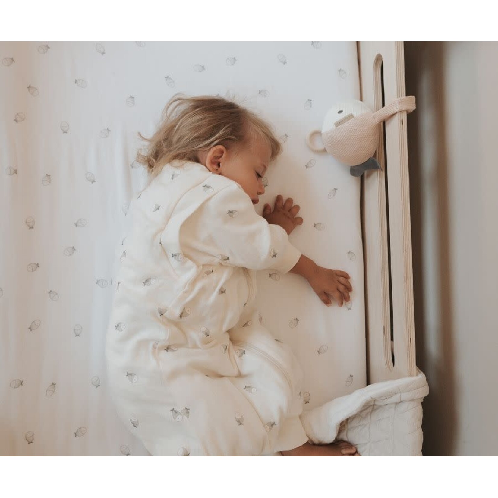 Bamboom Bamboom - Hoeslakenhoes Matras 1st 120x60cm met prints Fishes