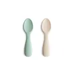 Mushie Mushie - Starter Baby Spoon - Cambridge Blue/Shifting Sand (kort)