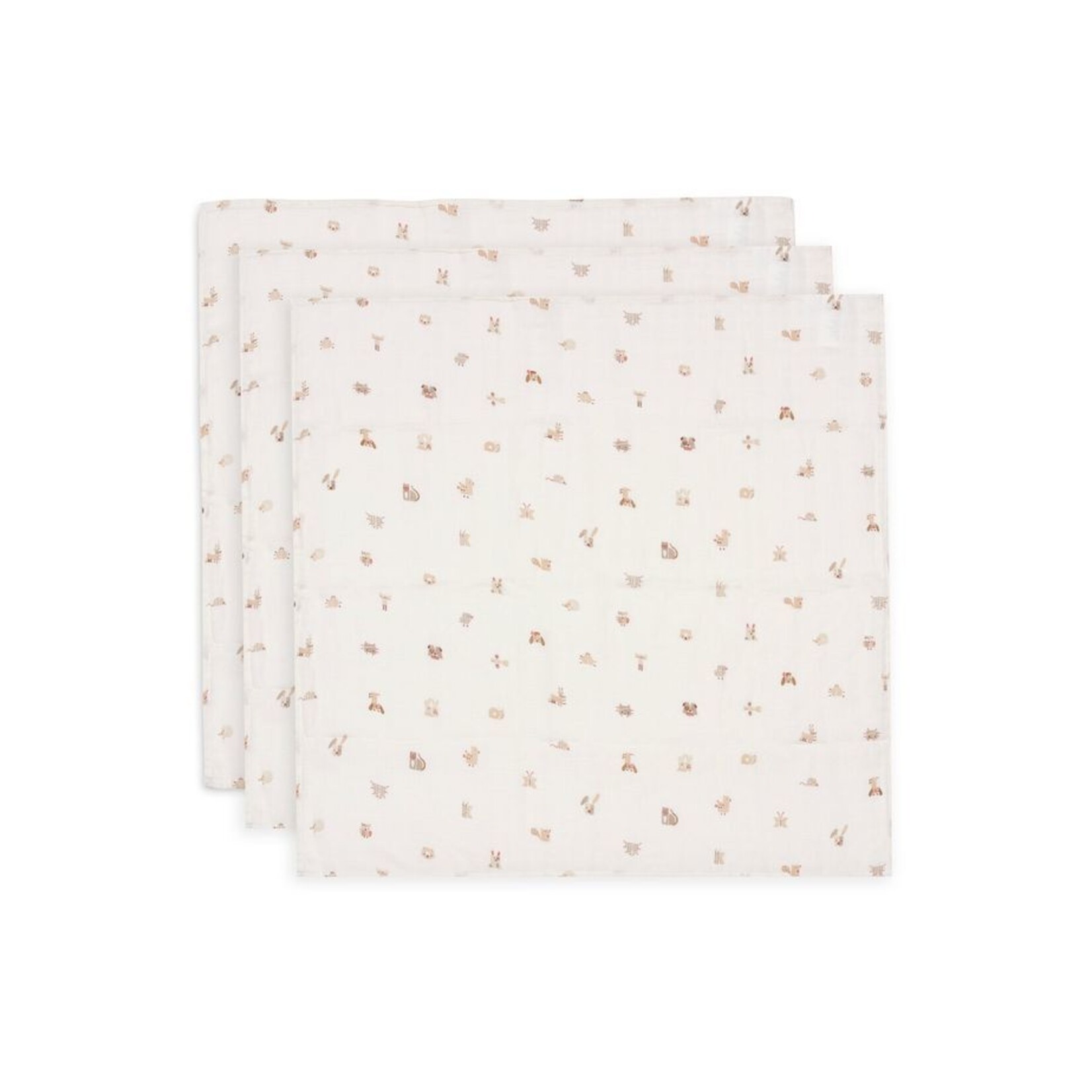 Jollein Jollein - Hydrofiele Doek Large 115x115cm - Animal Friends - 2 Stuks