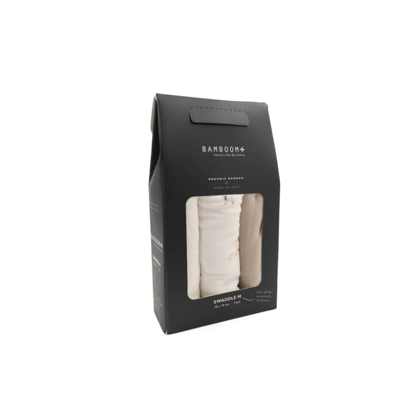 Bamboom Bamboom - Swaddle Muslin Medium multifunctioneel - 75x75cm - set van 3 Sealife / Light Blue / Almond