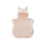 Bamboom Bamboom -  Badponcho baby 0-2 jaar - 100% bamboe badstof - Nijlpaard - Hippo - Water Peach