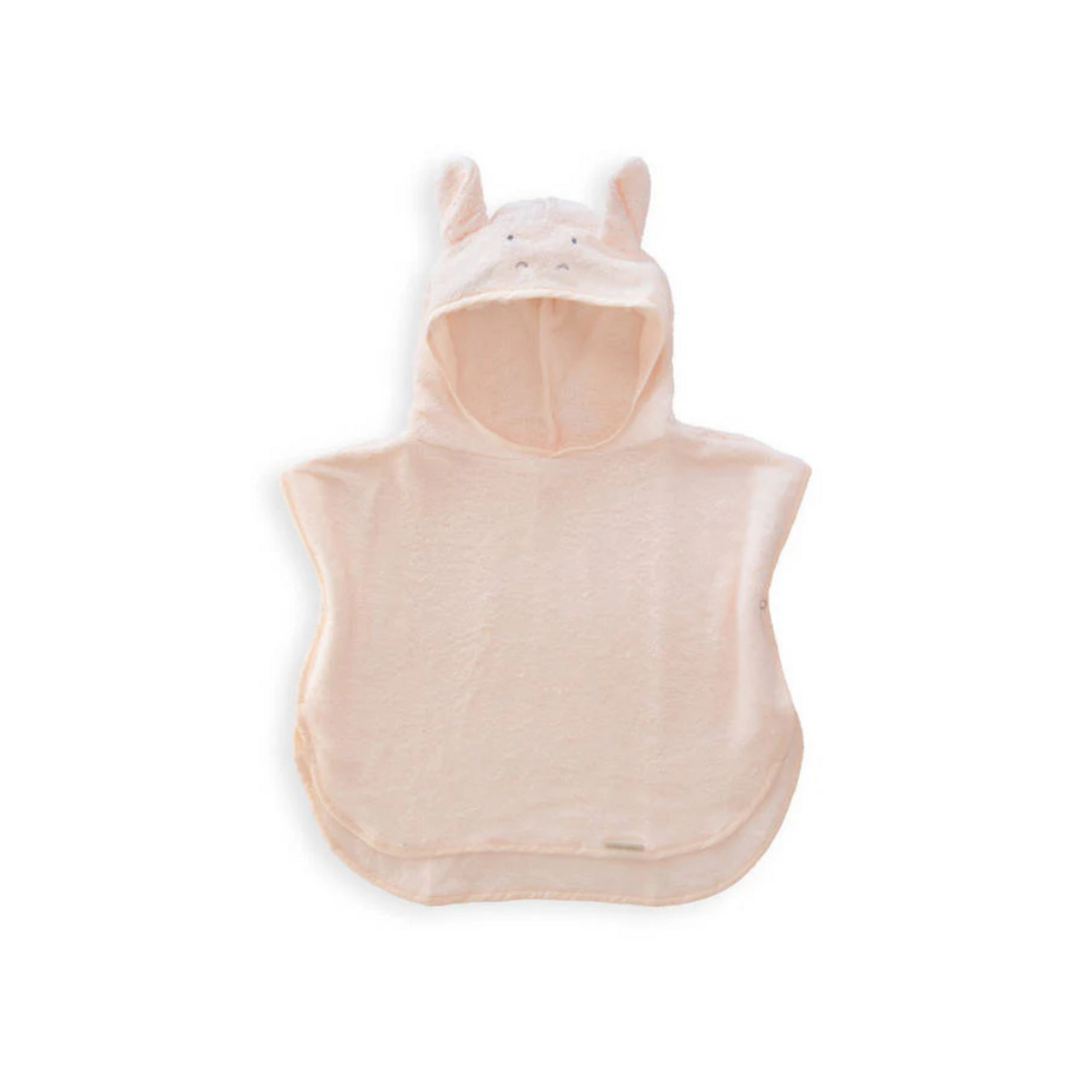 Bamboom Bamboom -  Badponcho baby 0-2 jaar - 100% bamboe badstof - Nijlpaard - Hippo - Water Peach