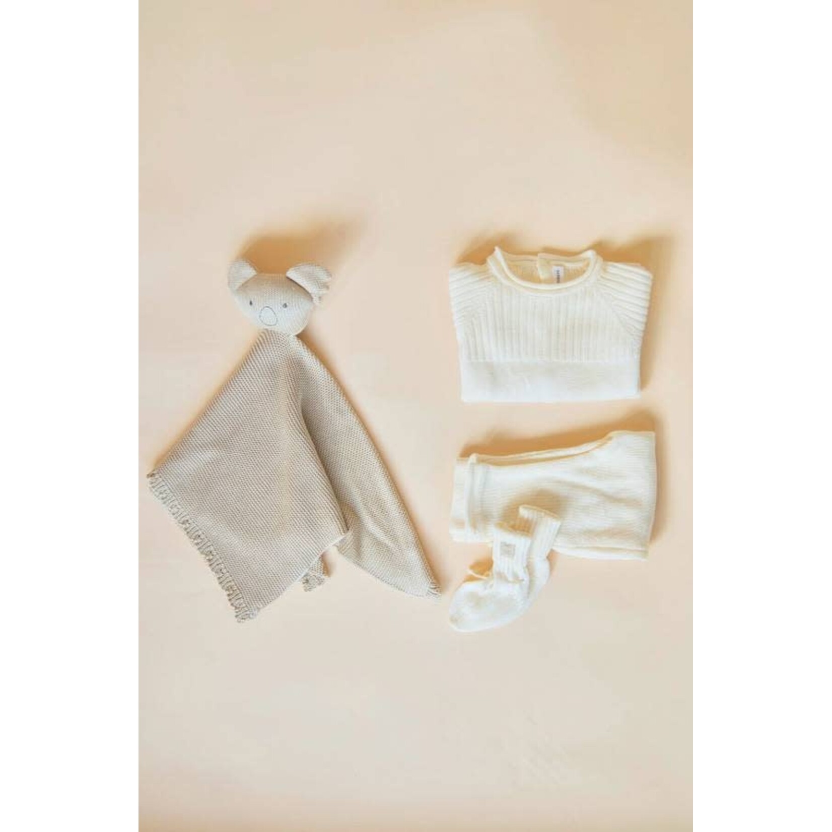 Bamboom Bamboom - Geribbelde Trui - Lange mouwen - Opening aan achterkant - White