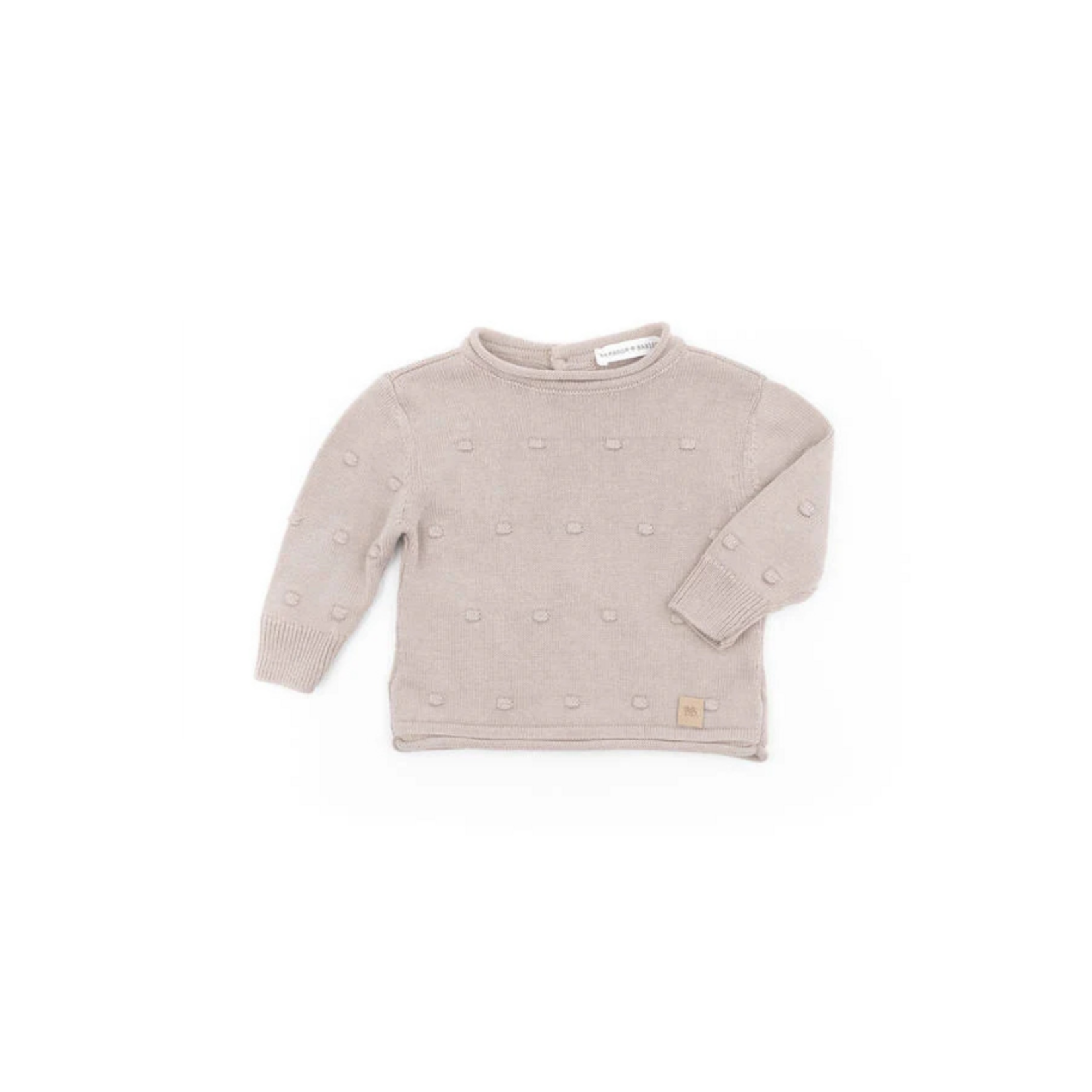 Bamboom Bamboom - Pompom Trui - Lange Mouwen - Achteropening Camel