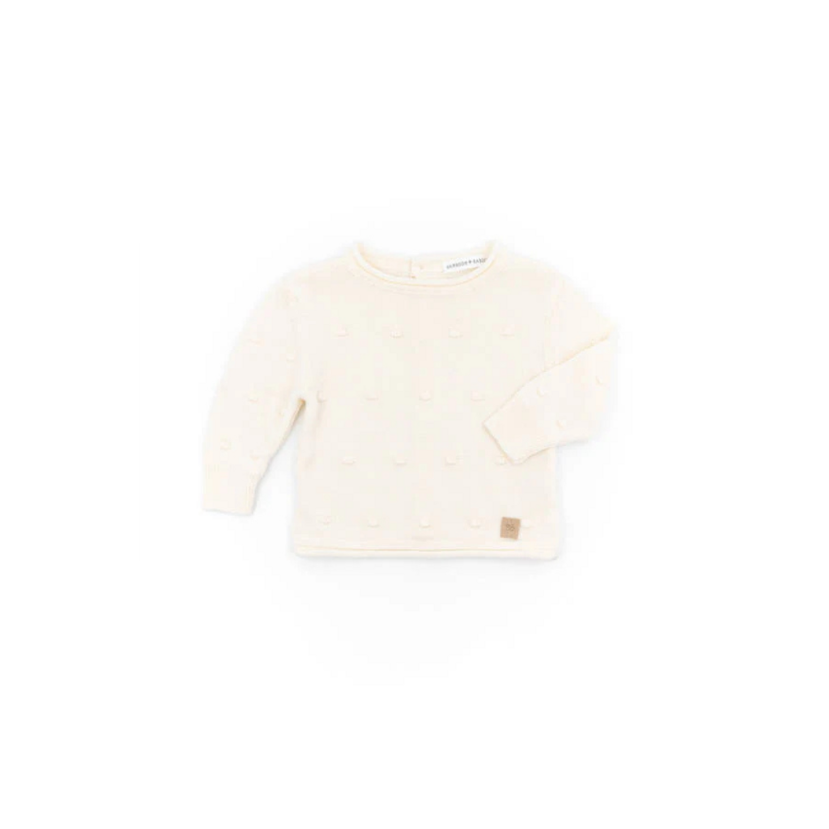 Bamboom Bamboom - Pompom Trui - Lange Mouwen - Achteropening White