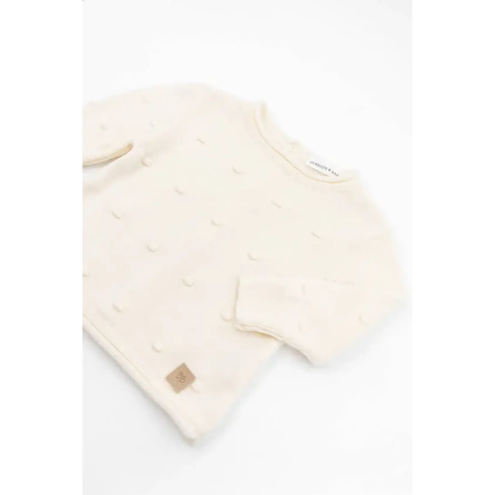 Bamboom Bamboom - Pompom Trui - Lange Mouwen - Achteropening White