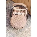 Jollein Jollein - Voetenzak groep 0+ 3/5 punts gordel Embossed - Milky Coffee