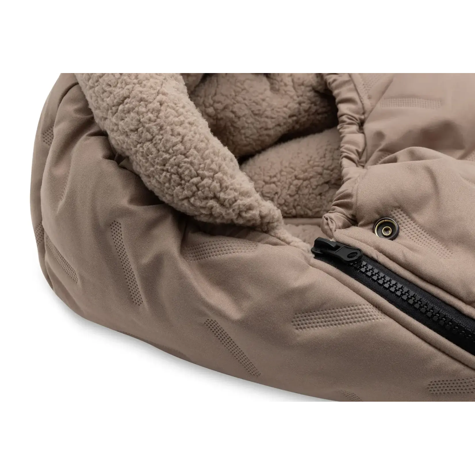 Jollein Jollein - Voetenzak groep 0+ 3/5 punts gordel Embossed - Milky Coffee