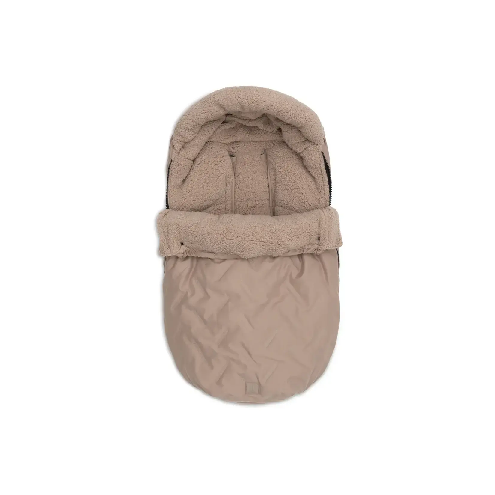 Jollein Jollein - Voetenzak groep 0+ 3/5 punts gordel Embossed - Milky Coffee