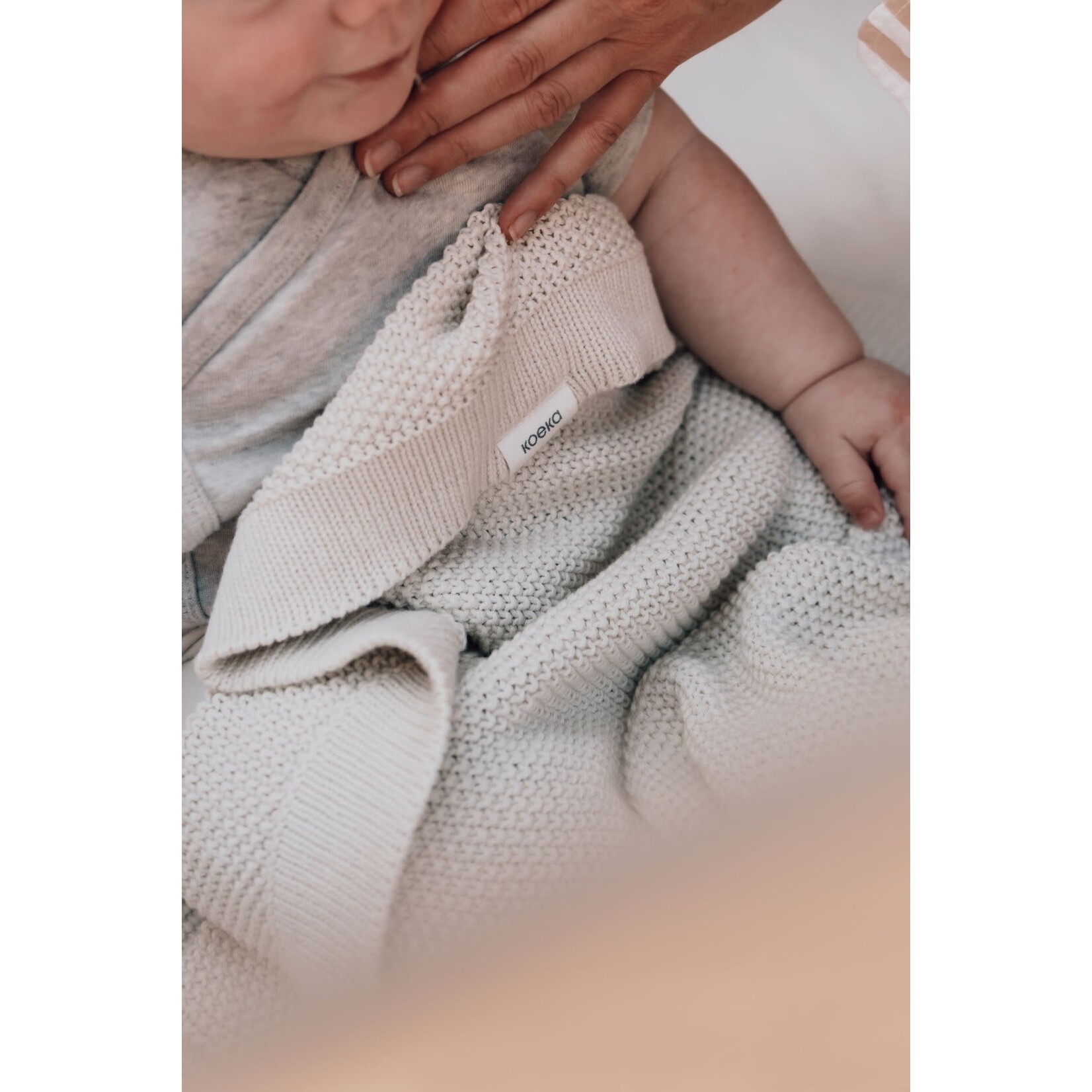 Koeka Koeka - Wiegdeken Lisbon - Powder White 75x90 TOG 1