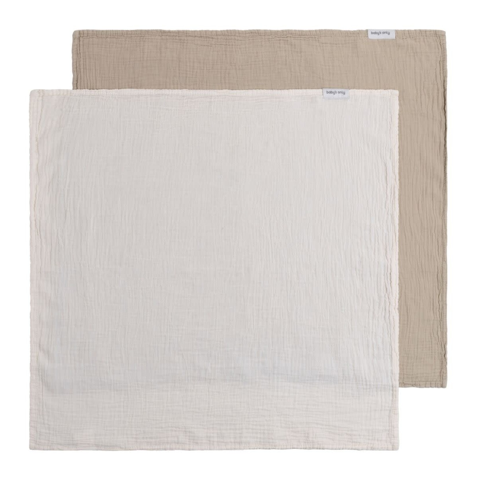 Baby's Only Baby's Only - Hydrofiele doek Tender beige/linen - 115x115 - 2-pack