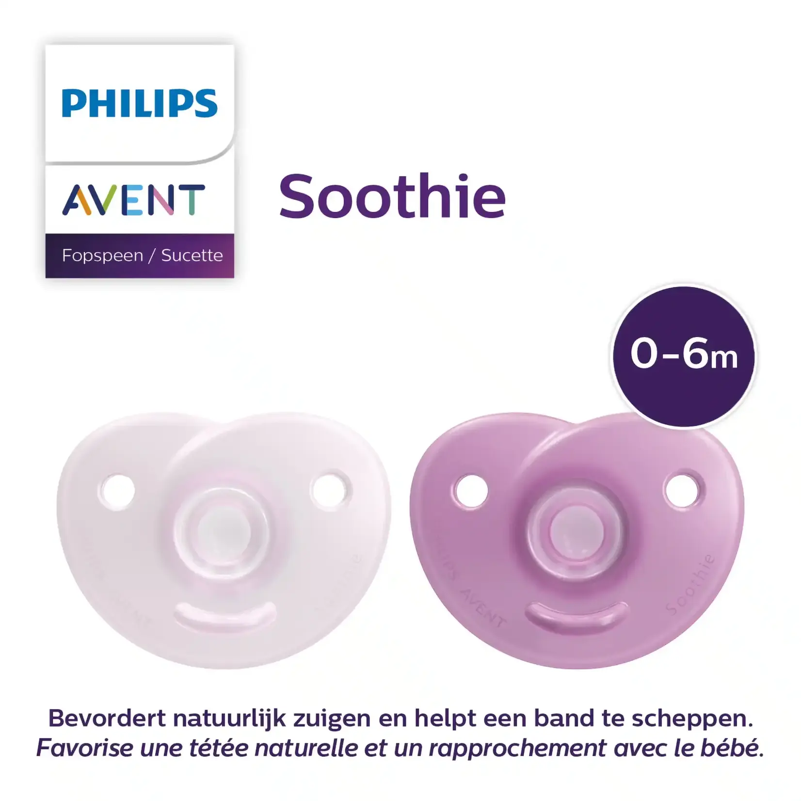 Philips-Avent Philips-Avent - Fopspeen +0m Soothie Girl (2 stuks)