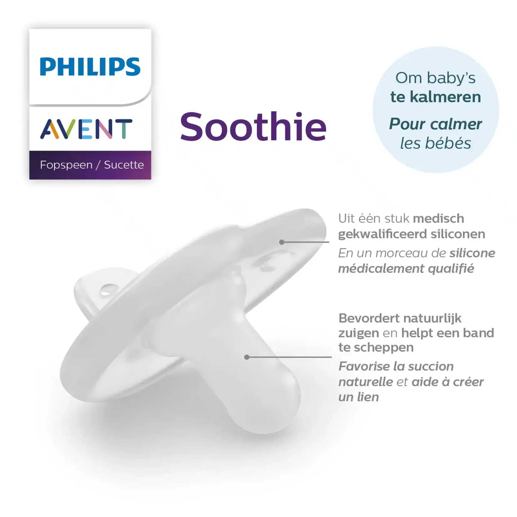 Philips-Avent Philips-Avent - Fopspeen +0m Soothie Girl (2 stuks)