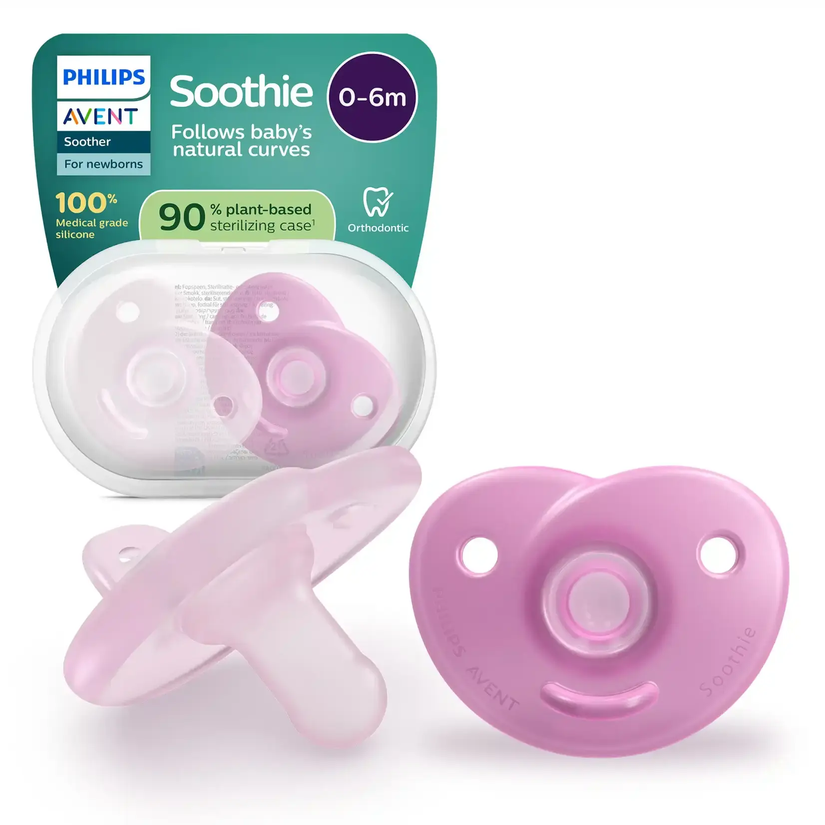 Philips-Avent Philips-Avent - Fopspeen +0m Soothie Girl (2 stuks)