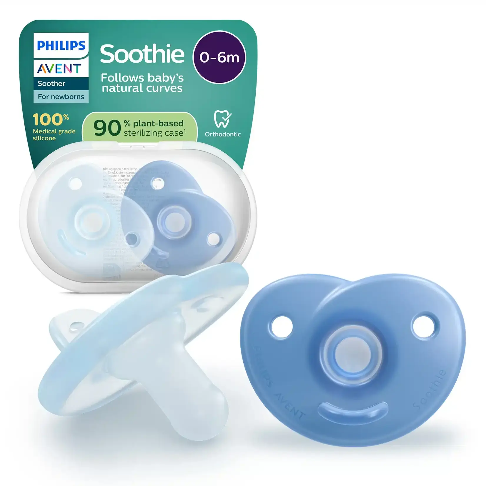 Philips-Avent Philips-Avent - Fopspeen +0m Soothie Boy (2 stuks)