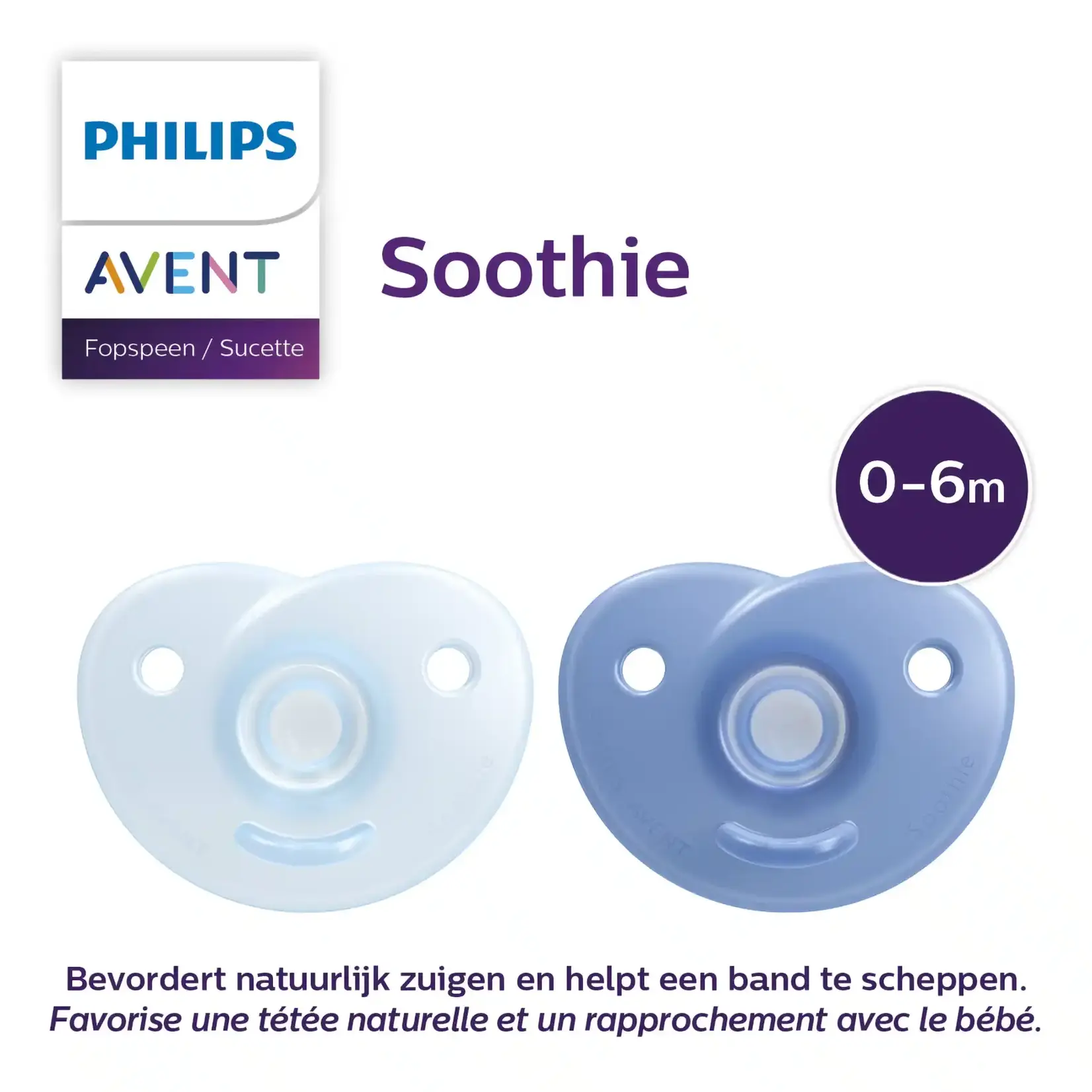 Philips-Avent Philips-Avent - Fopspeen +0m Soothie Boy (2 stuks)