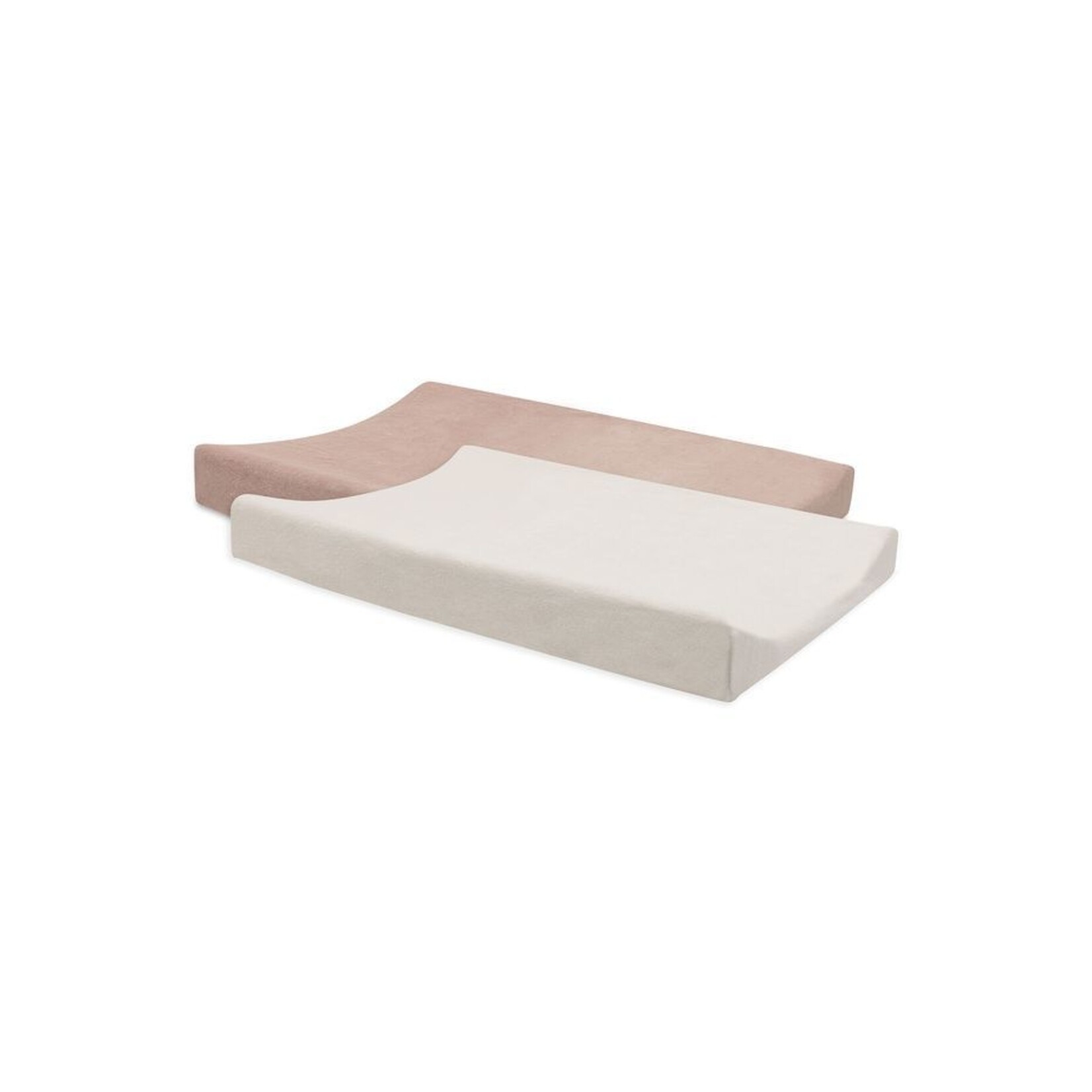 Jollein Jollein - Aankleedkussenhoes Badstof 50x70cm - Milky Coffee/Ivory - 2 Stuks