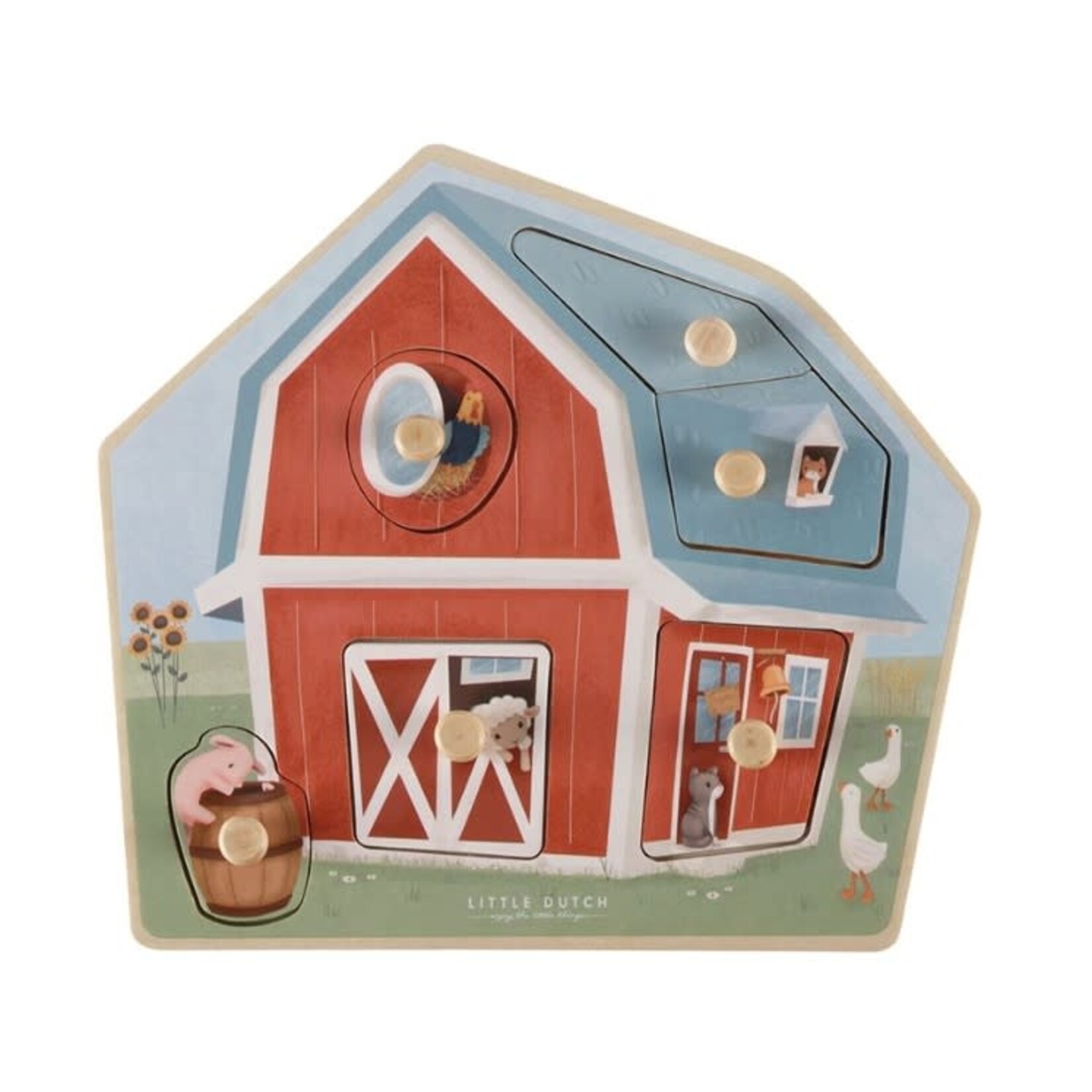 Little Dutch Toys - Houten puzzel Little Farm 24x36
