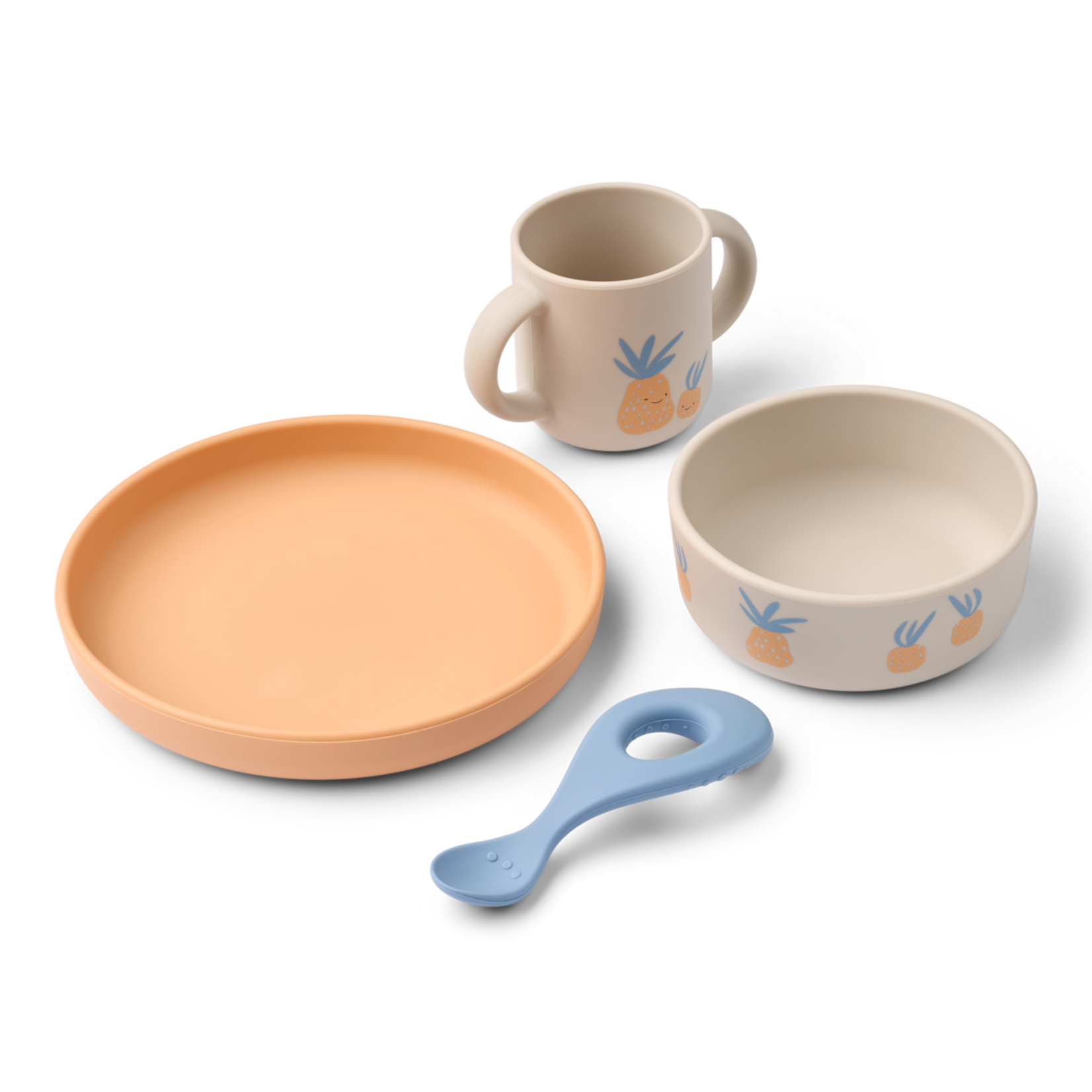 Liewood Liewood - Vivi Printed Tableware Set Pineapple / Sandy