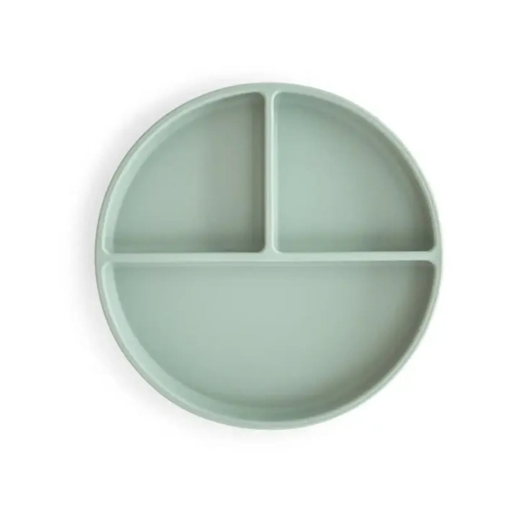 Mushie Mushie - Silicone Plate - Cambridge Blue(met vakken)