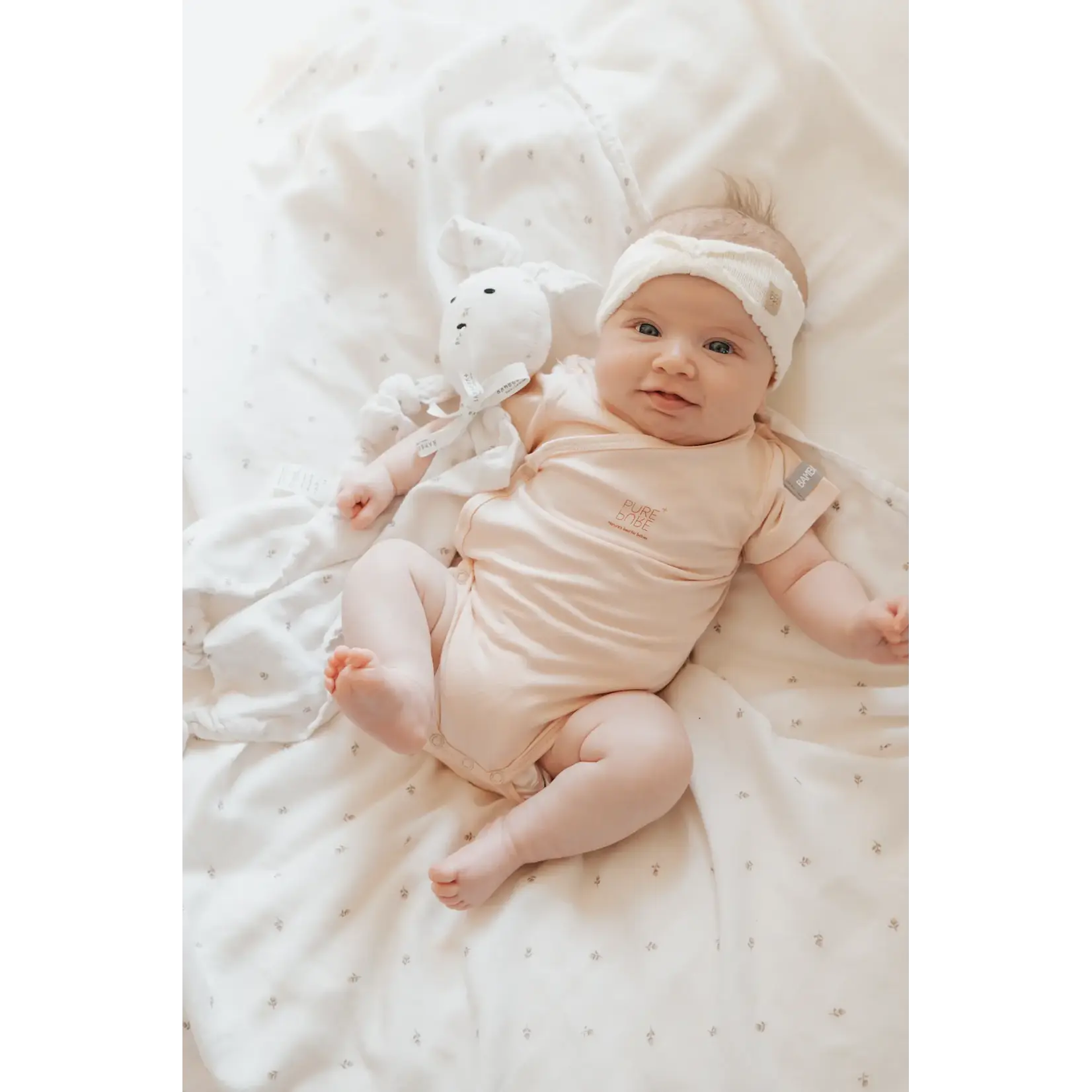 Bamboom Korte mouwen Body - Set van 2 - Schouder- en onderkant opening - White / Pink