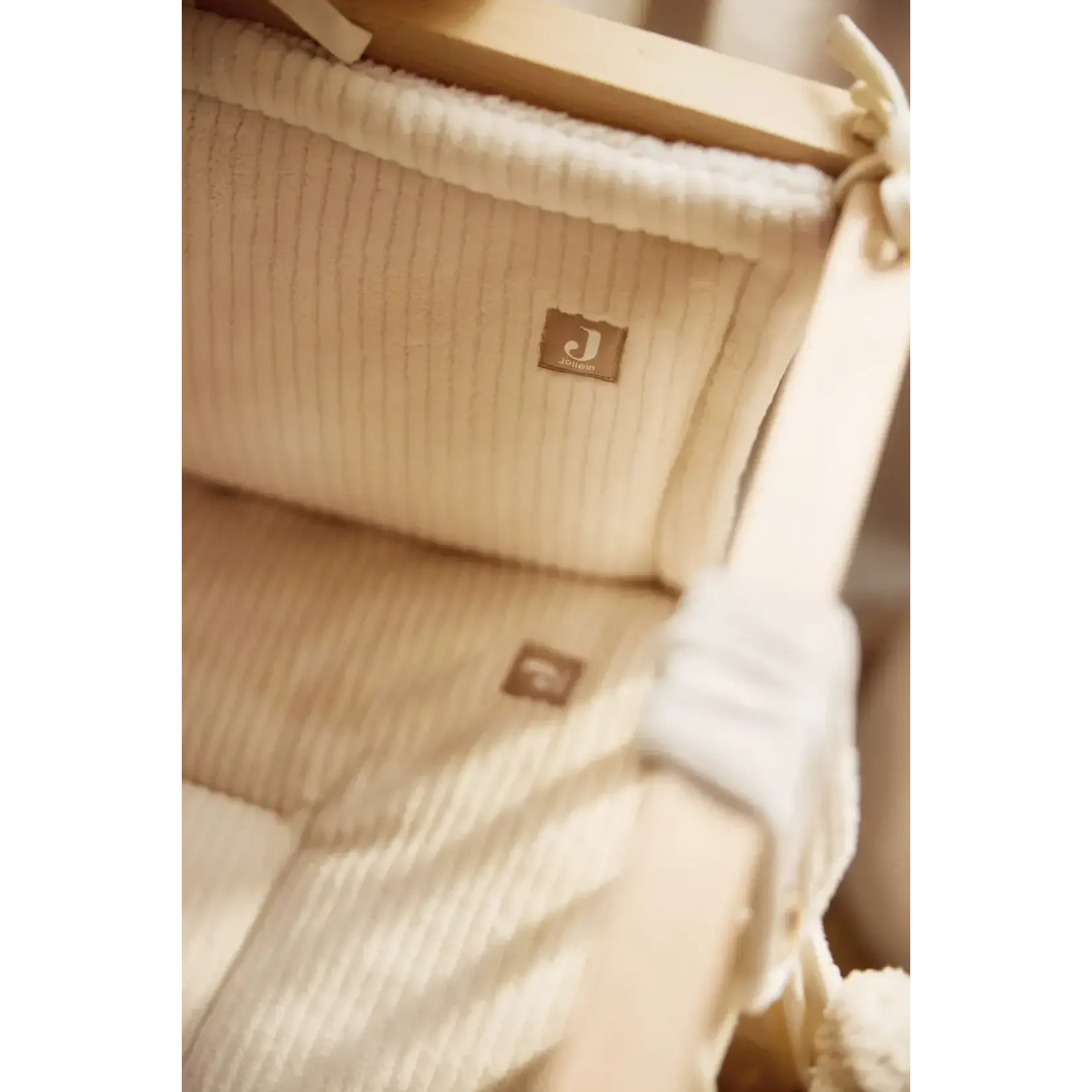Jollein Jollein - Boxbumper 180x30cm Cloudy Rib - Oatmeal