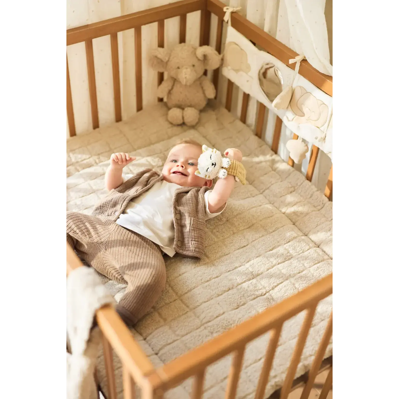 Jollein Jollein - Boxkleed 75x95cm Box Teddy - Warm Sand