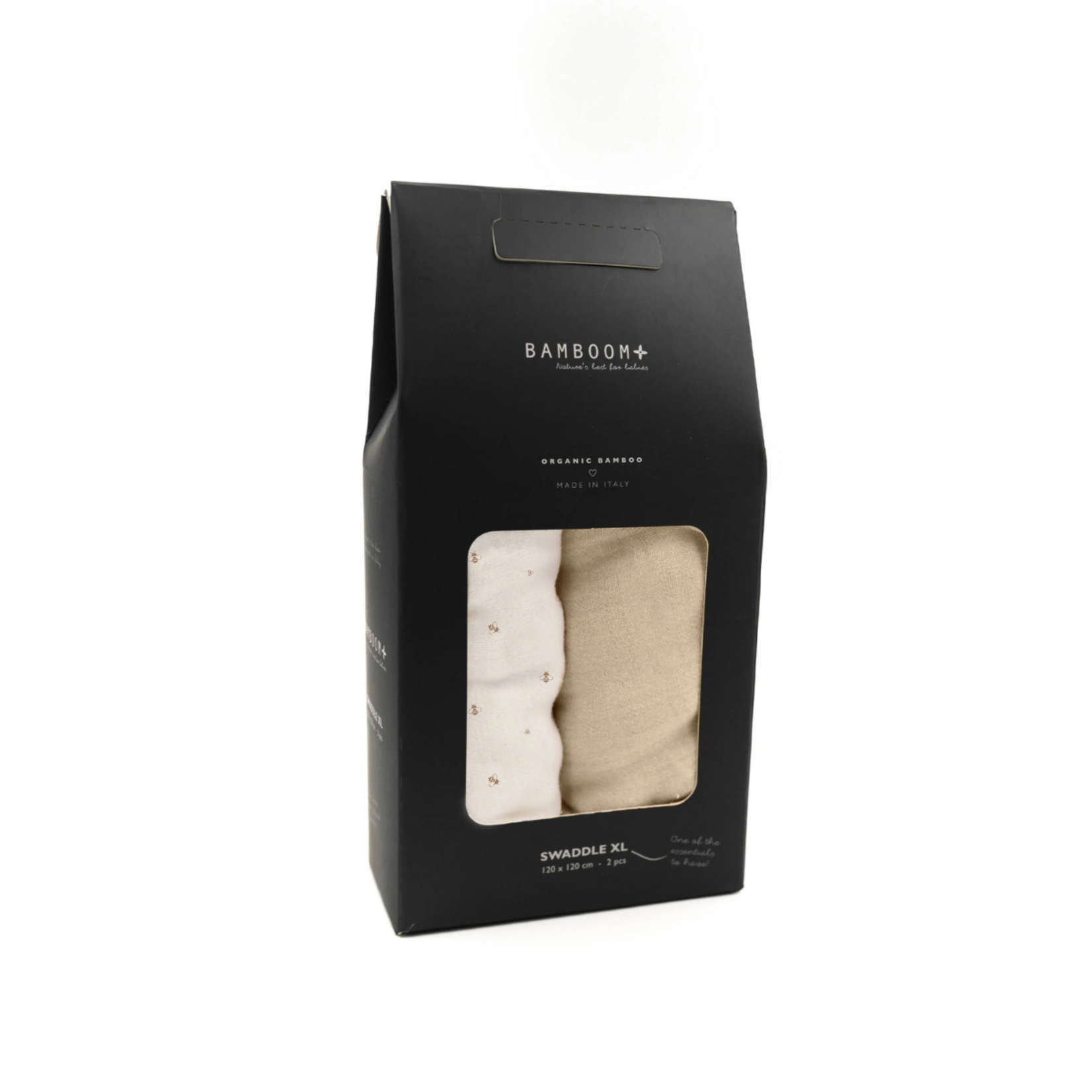 Bamboom Bamboom - Swaddle Muslin XL multifunctioneel - 120x120cm - set van 2 Bee's / Almond