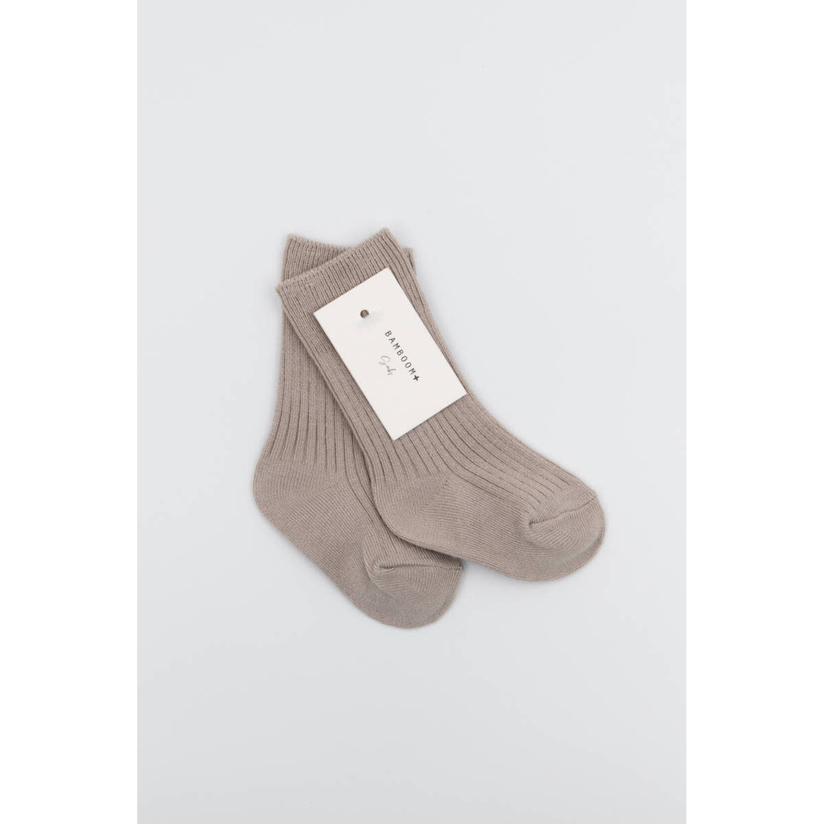 Bamboom Bamboom - Bamboe geribbelde sokken - 0-3M Sand