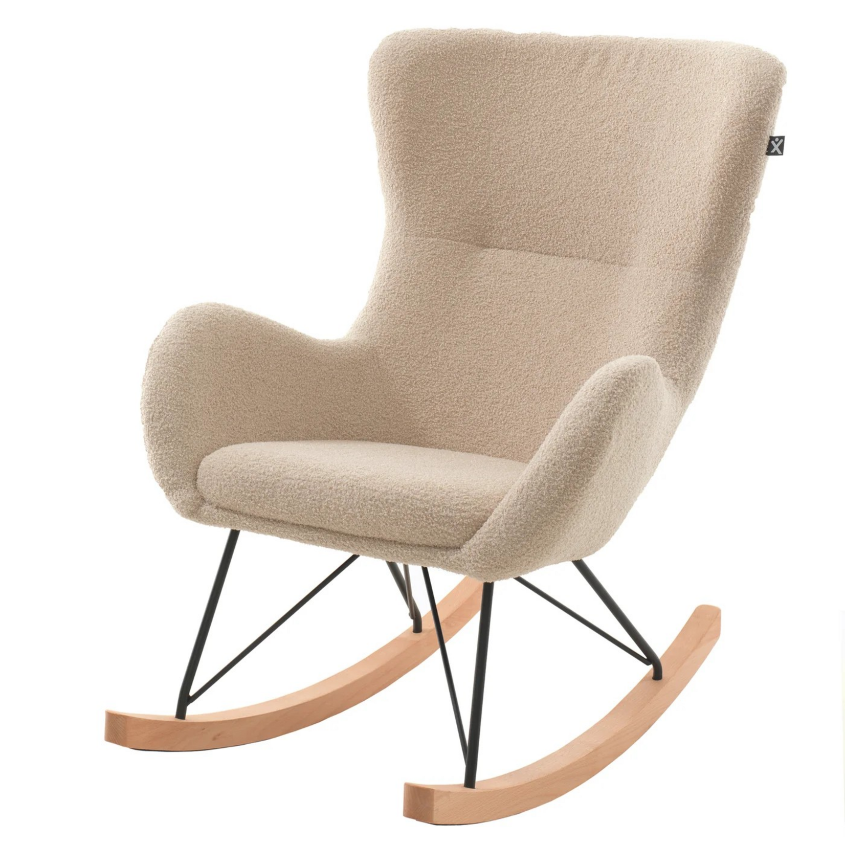 Jaxx Furniture - ROCKY Schommelstoel - Beige Boucle