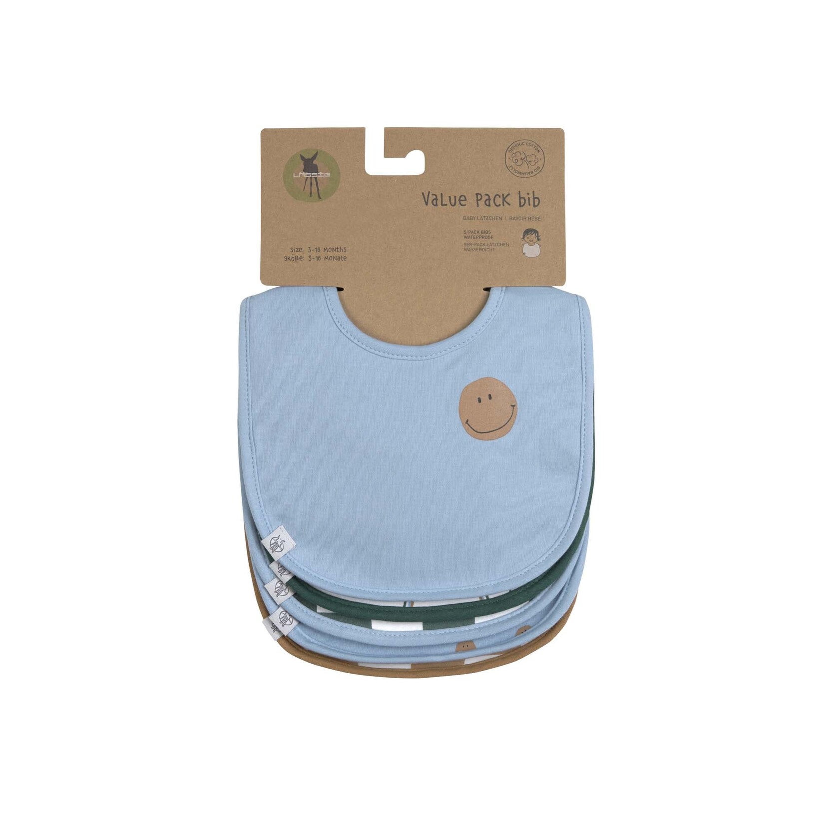 Lassig Lassig - Value Pack Bib 5 pcs Happy Rascals Smile