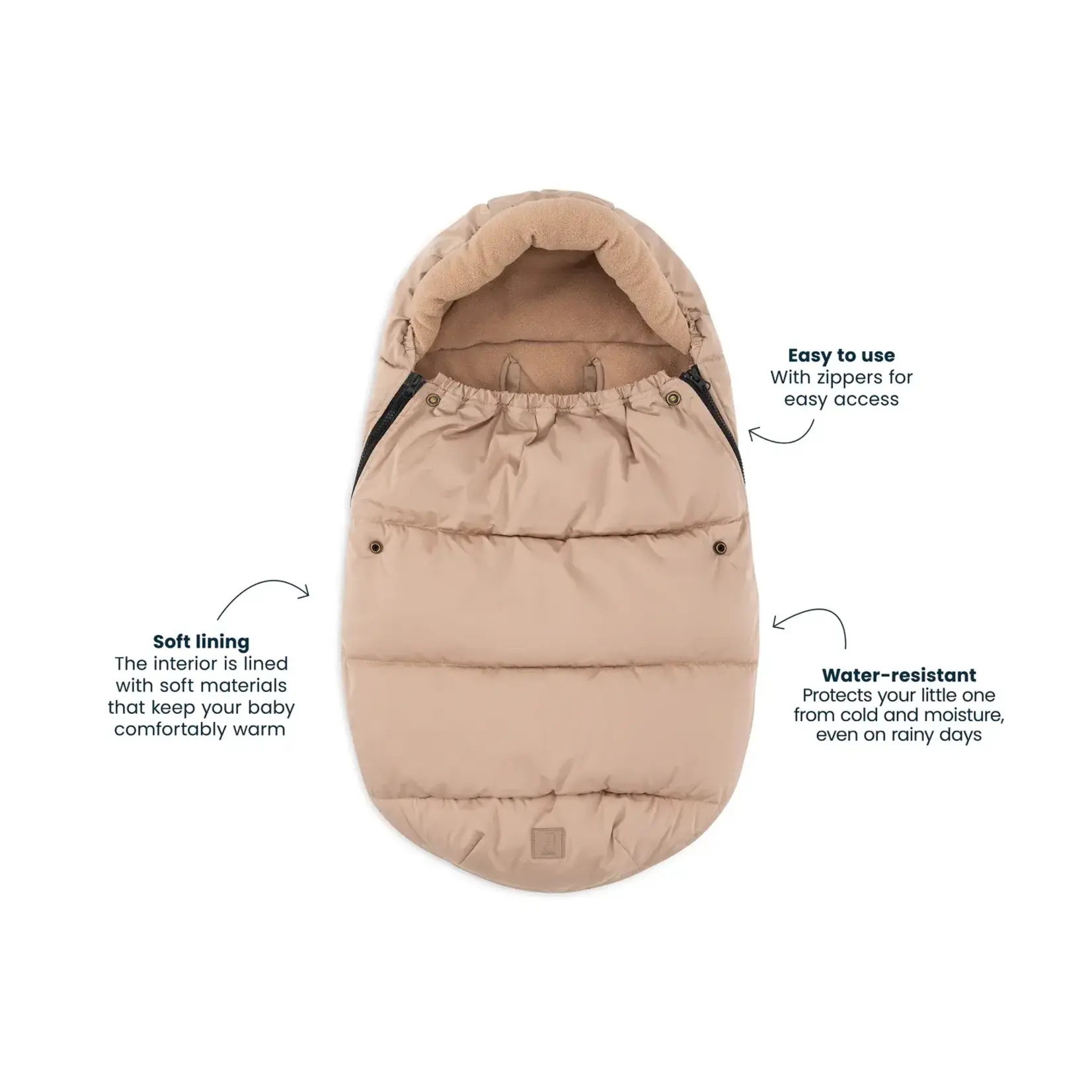 Jollein Jollein - Voetenzak groep 0+ 3/5 punts Puffed - Biscuit