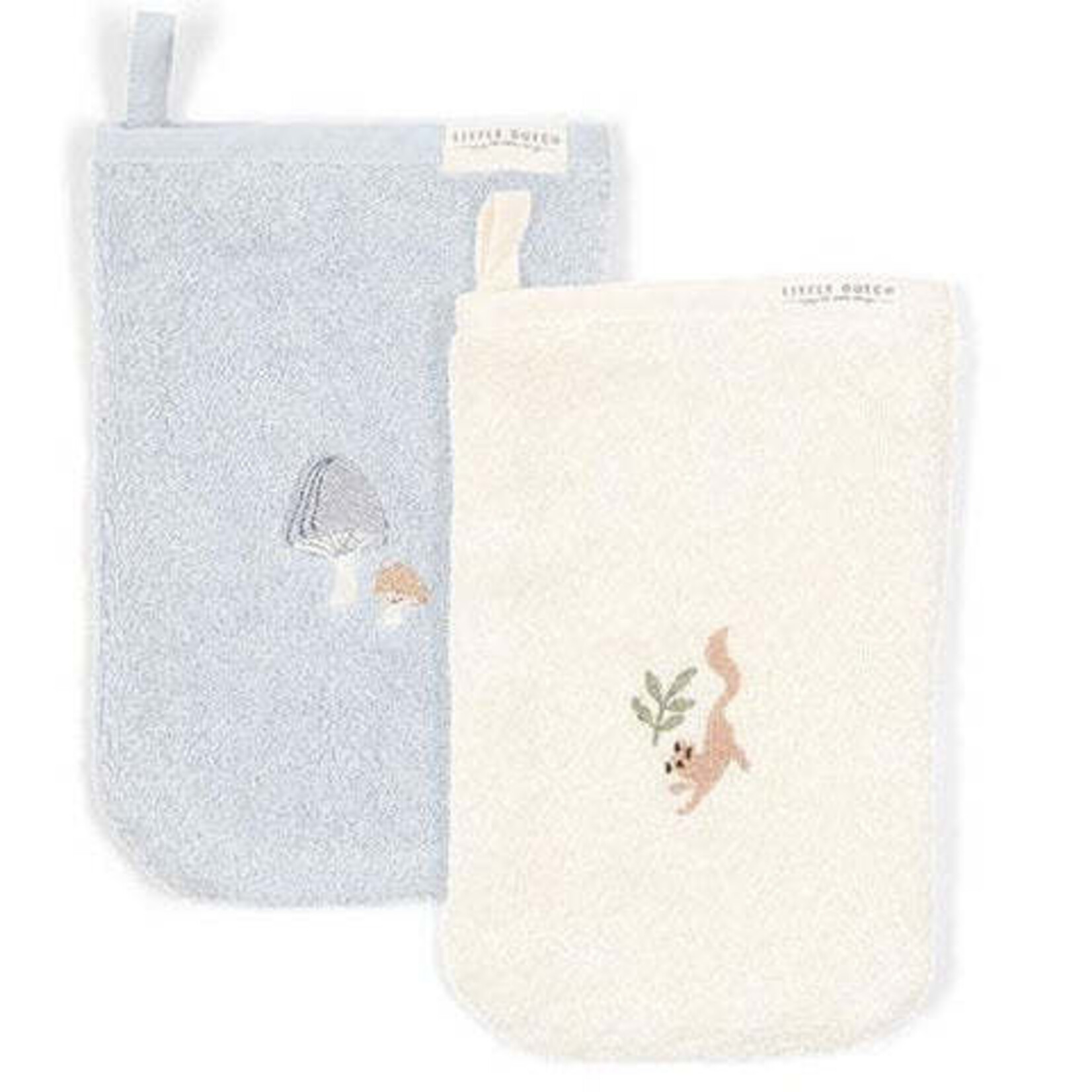 Little Dutch Little Dutch - Washandjes set - Blauw - Forest Friends