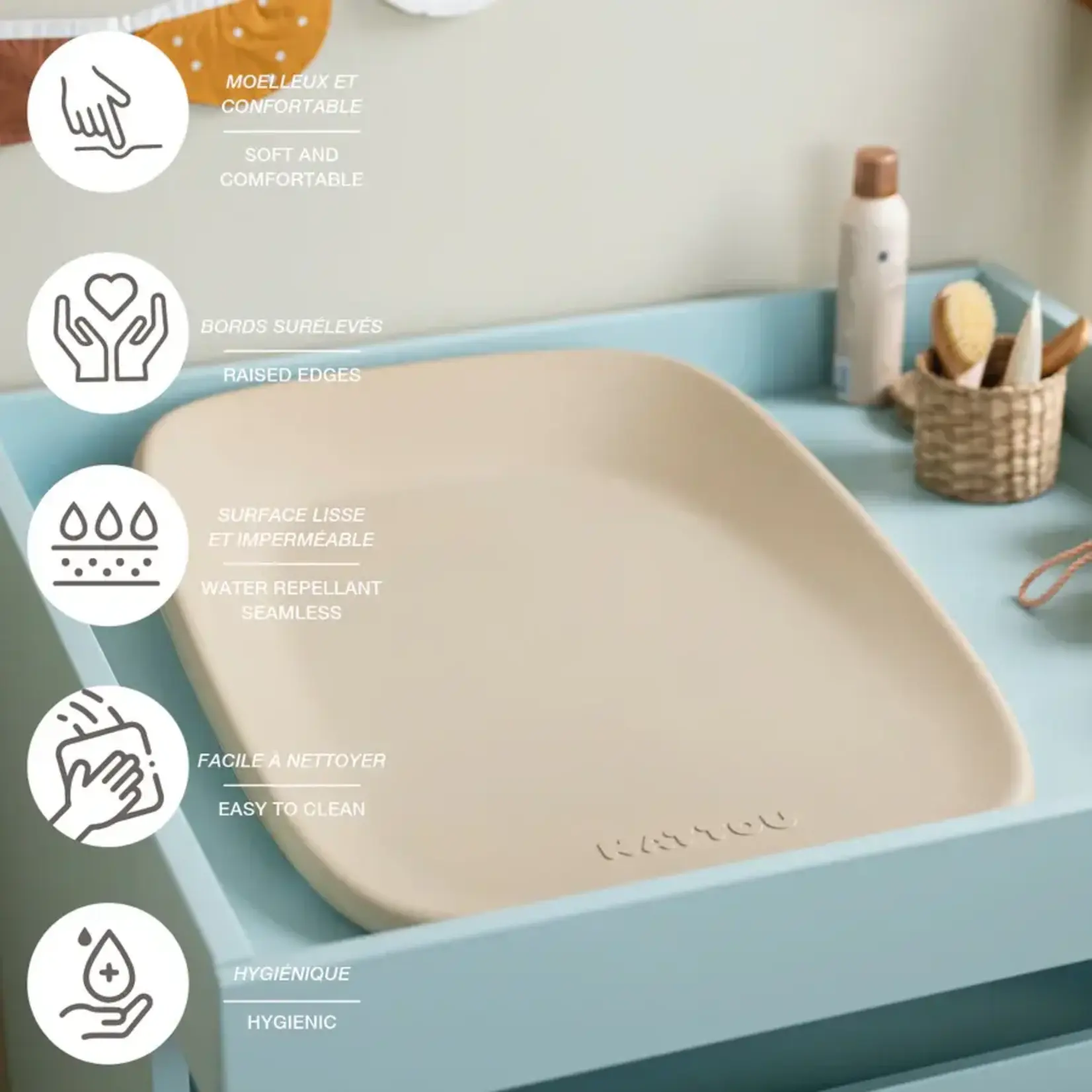 Nattou Nattou CARE - SOFTY Waskussen Blauw