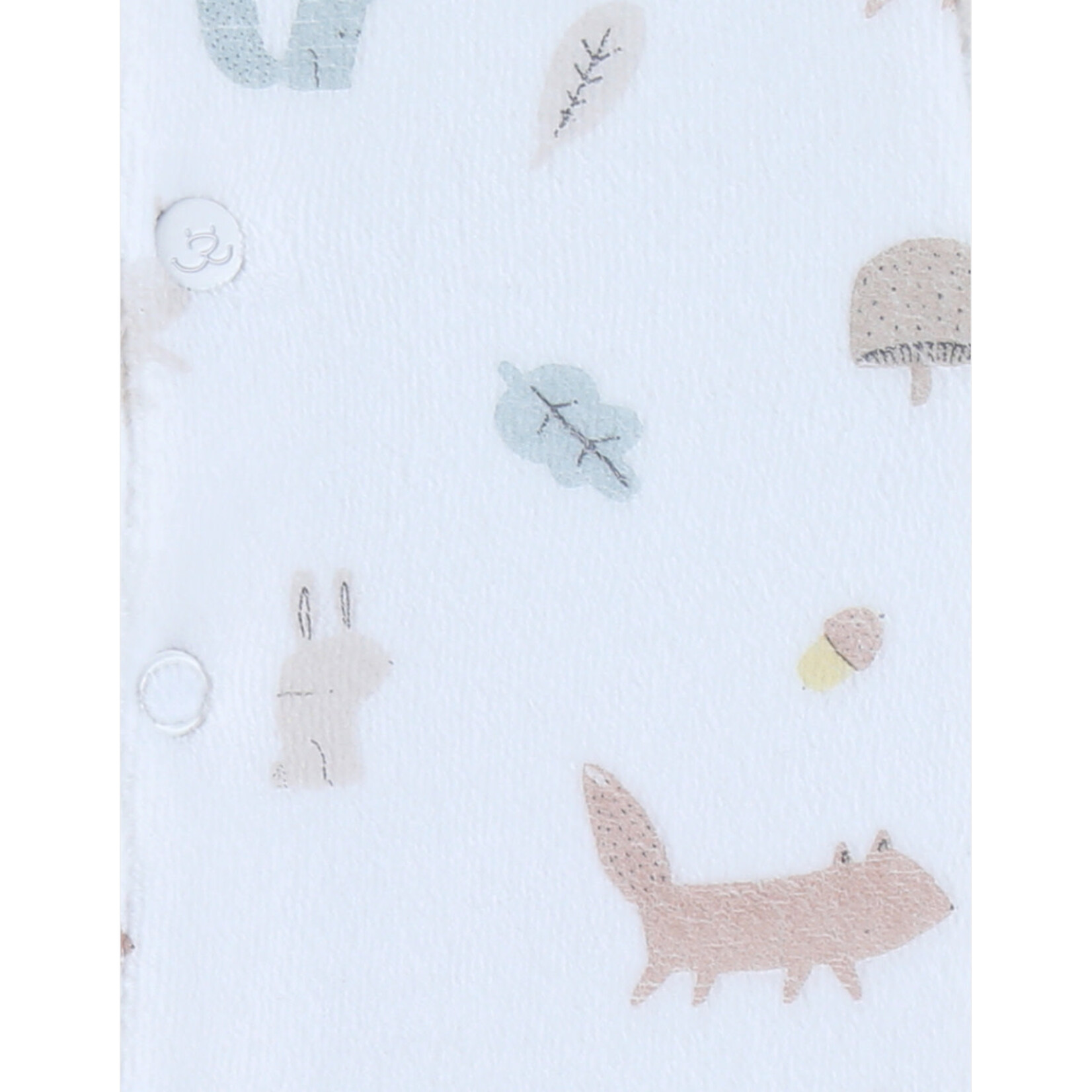 Noukies Noukies - Pyjama Fluweel Wit met Bosmotief