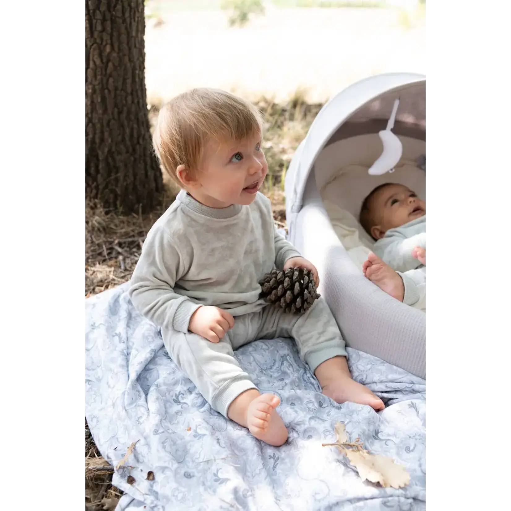 Bamboom Bamboom - Broek Velvet - Ijsgrijs