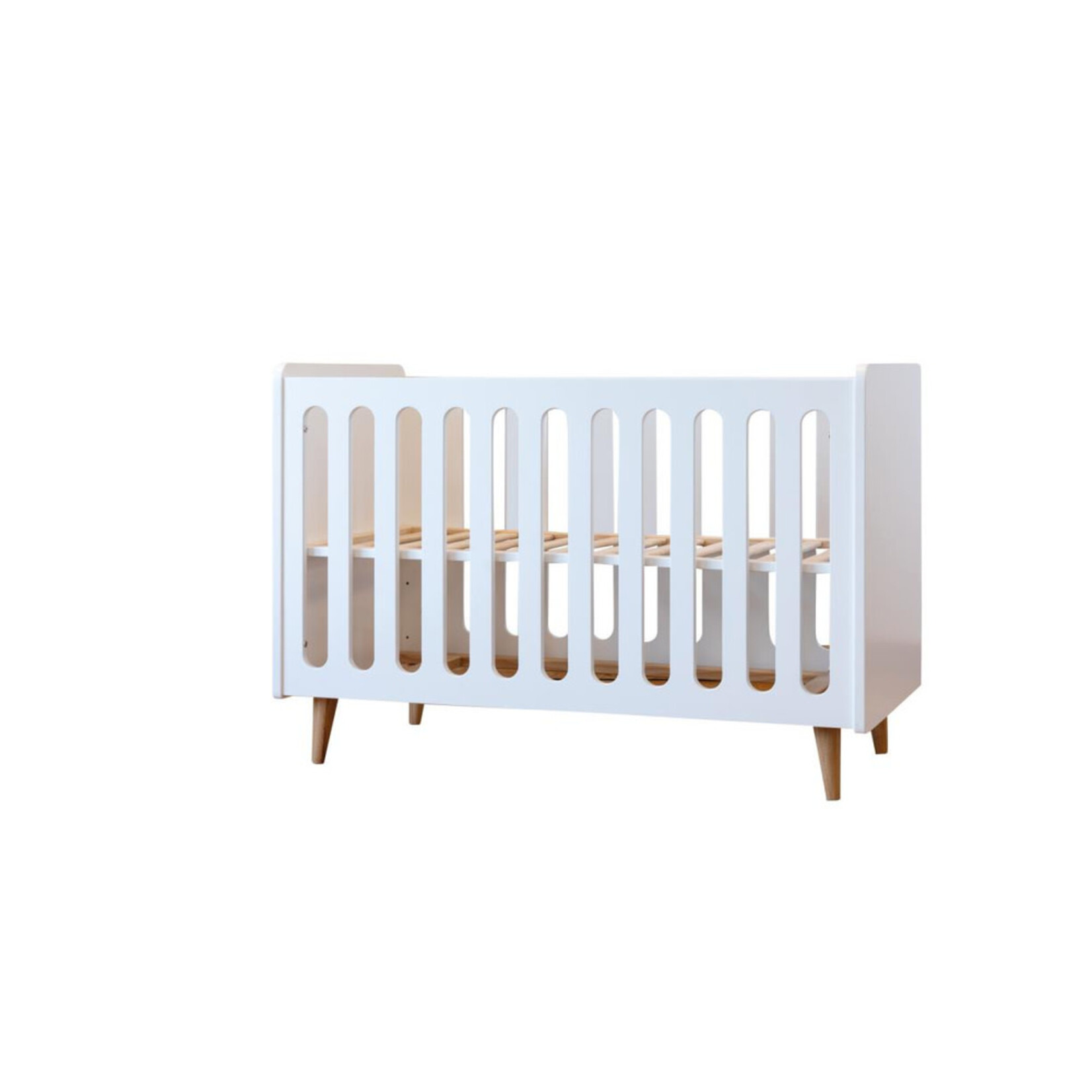 Pericles Pericles - BABY BED 140x70cm BOHO WHITE OMVORMBAAR TOT ZITBANK